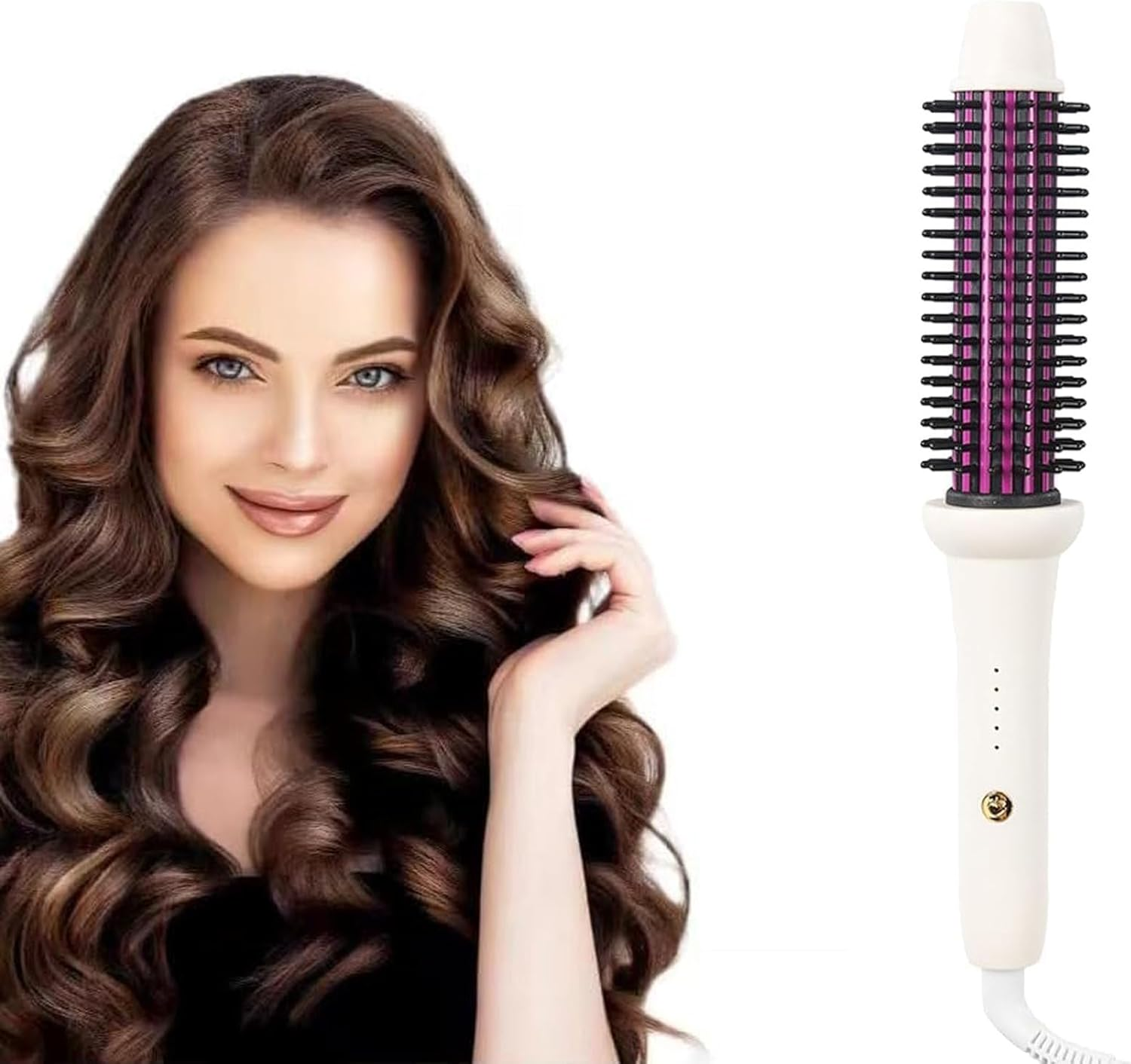 Thermal Hair Styling Brush, Heated Straightening and Curling Iron, Ionic Volumizing Comb with Ceramic Tourmaline image number 3