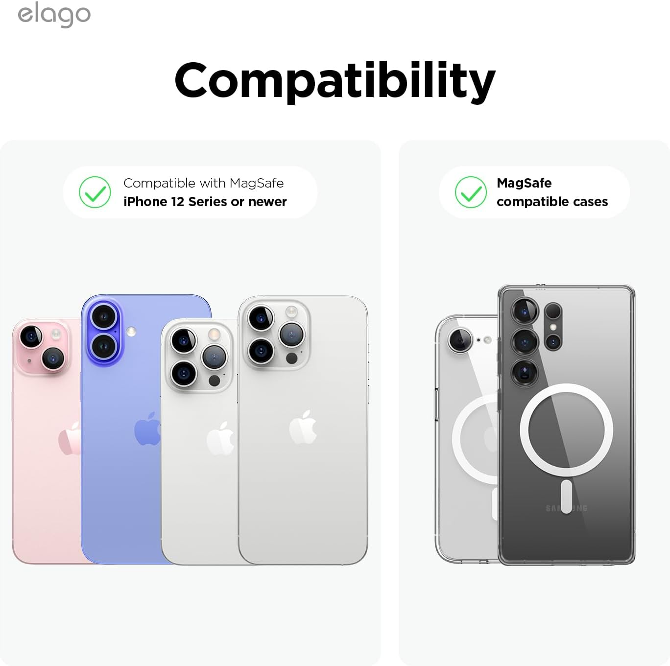 Elago Magnetic Suction Cup Phone Mount Compatible with Magsafe Case, Removable Silicone Sticky Grip Holder for Iphone, Hands-Free Selfies/Video for Tiktok&Instagram Influencer/Creator (Black) - Black image number 3