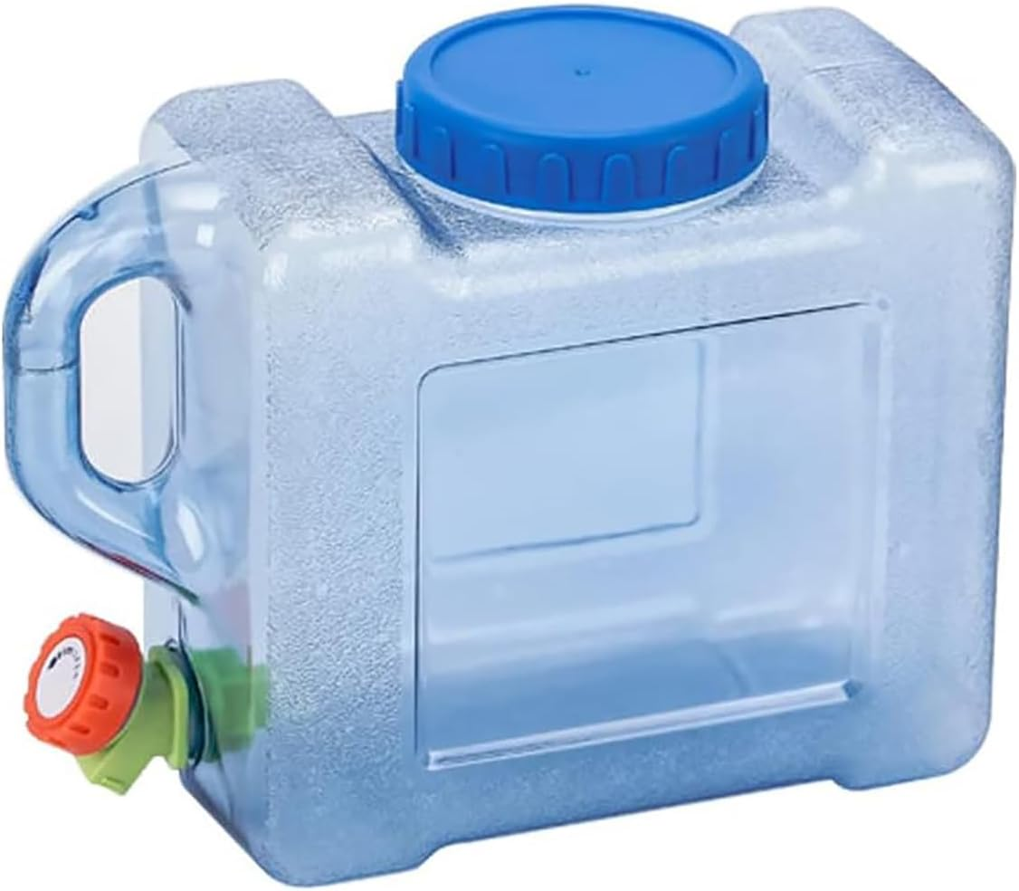 Water Storage Containers, Camping Water Container, Portable Large Water Tank with Faucet for Outdoor Camping Picnic Hiking Car Driving Home Emergency Water Storage (1.3 Gallons (5L)) image number 6