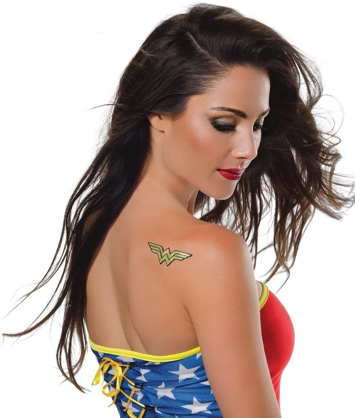 Rubie'S Costume Co Women'S Dc Superheroes Wonder Woman Glitter Tattoo