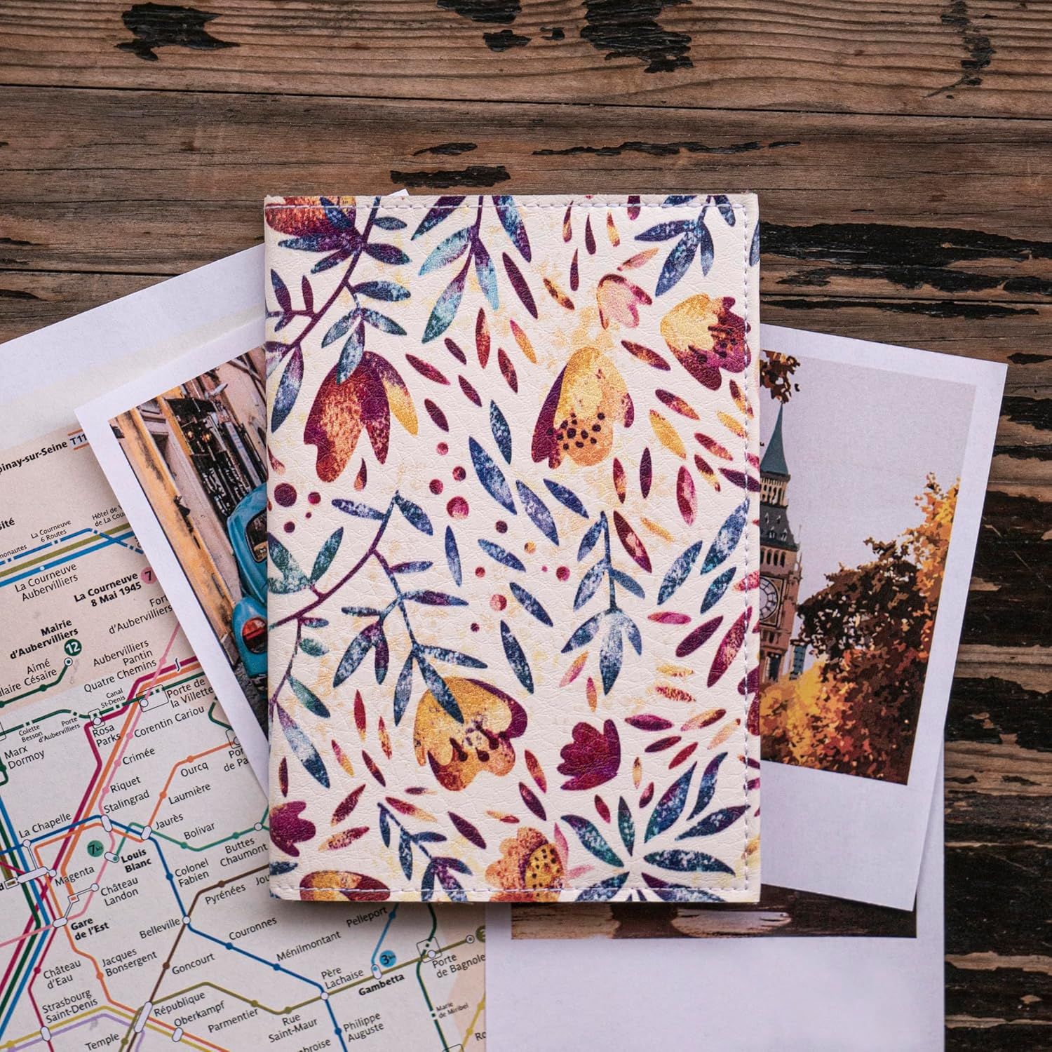 Quttie Passport Cover for Kids, Women and Men, Cute Travel Passport Holder, 20. Flower Pattern, Soft Cover - 08. Little Cool Dino image number 6