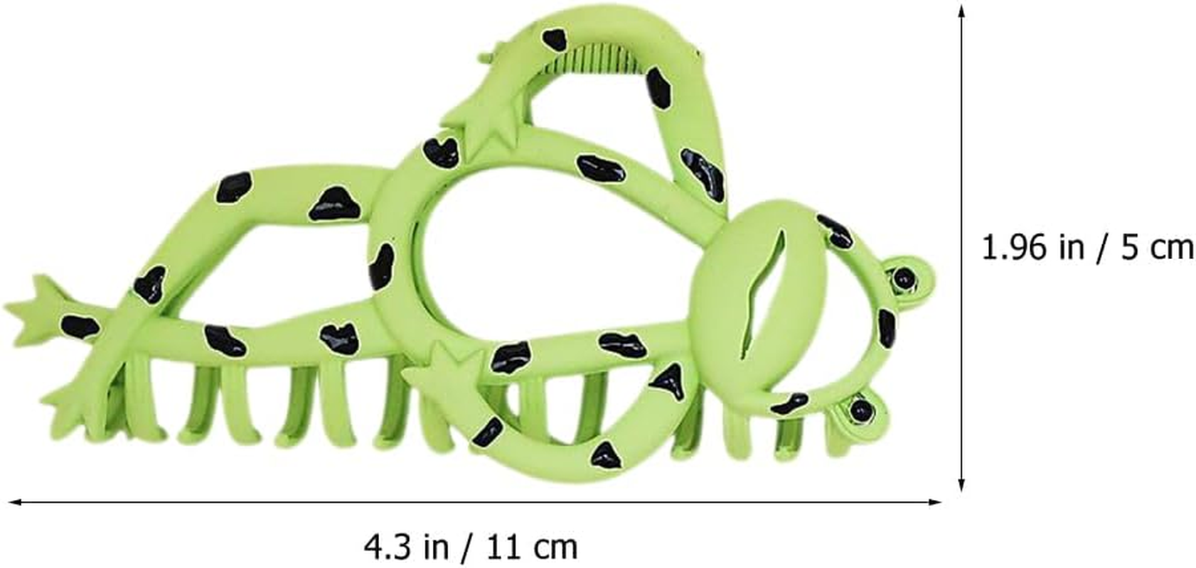 Frog Claw Hair Clip - Large Green Alloy Hairpin Accessory for Women, Fun Cartoon Non-Slip Claw for Thick Hair, Multi-Functional Jaw Clips for Weddings and Everyday Use image number 4
