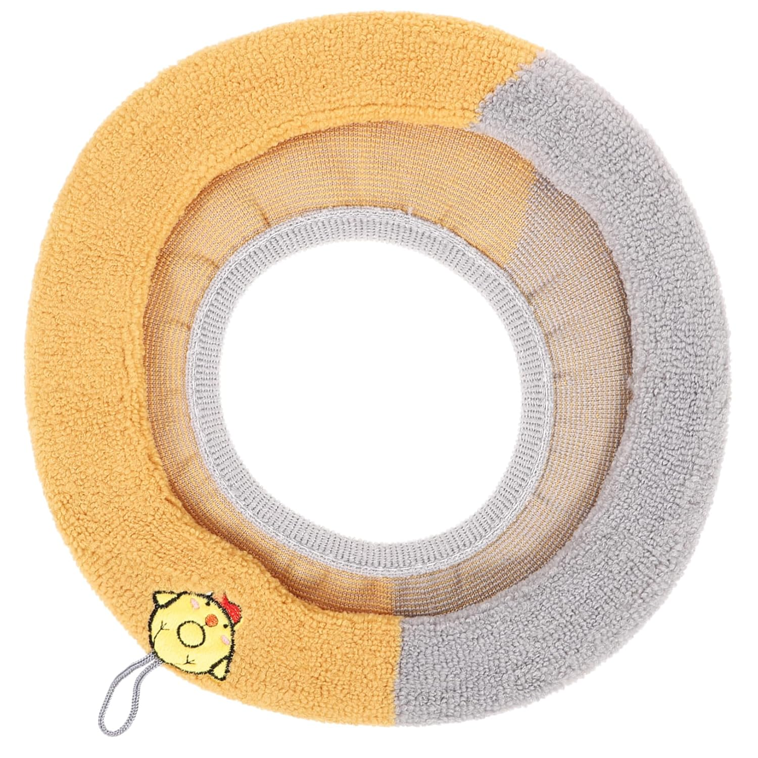DOITOOL Toilet Seat Cushion Cover Thickened Washable Bathroom Pad Handle Breathable and Comfortable Toilet Seat Warmer Fit for Grey Yellow image number 2