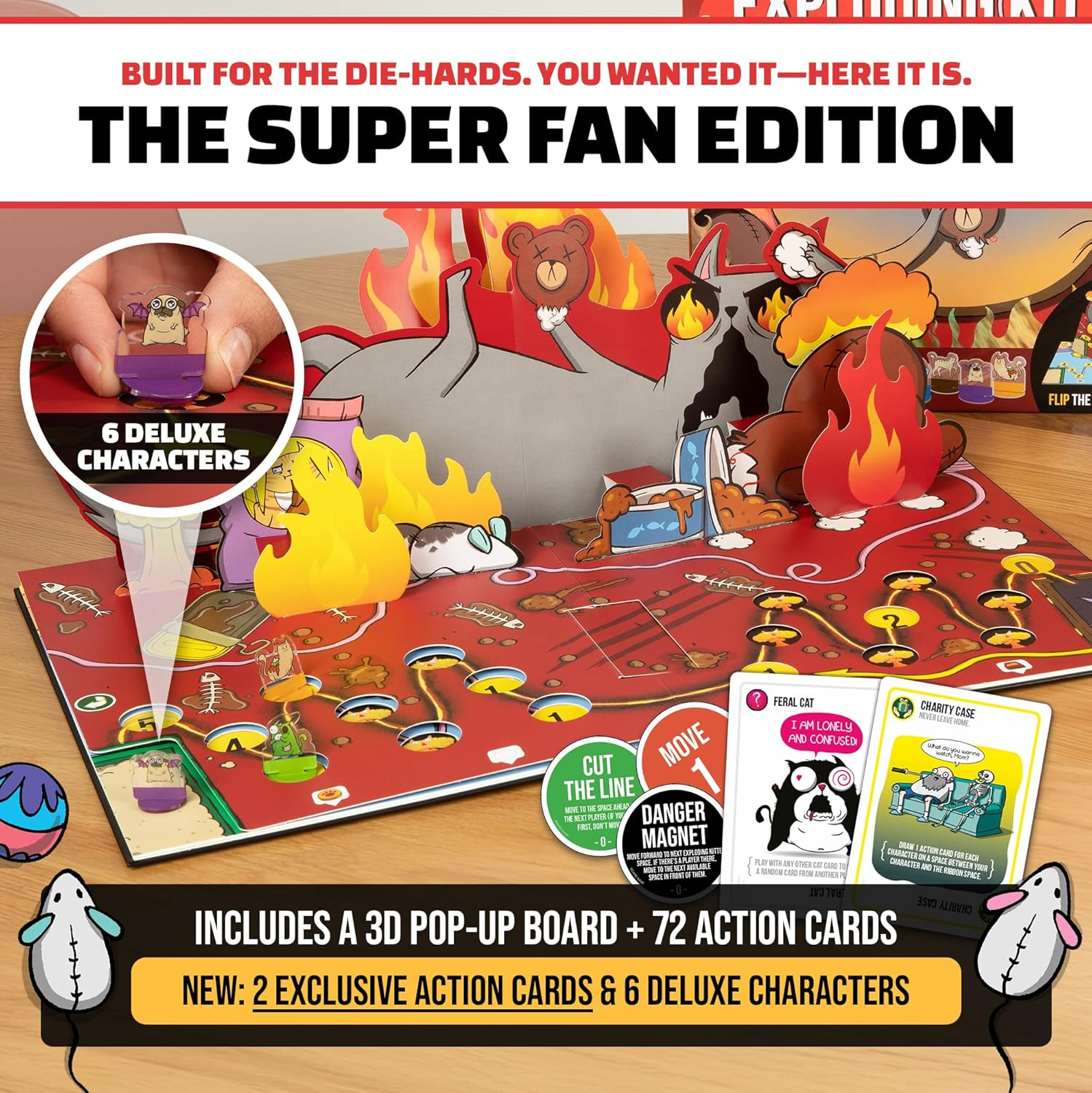 Exploding Kittens - the Board Game Super Fan Edition | Strategy Board Game | 2-6 Players, Ages 7+ image number 4