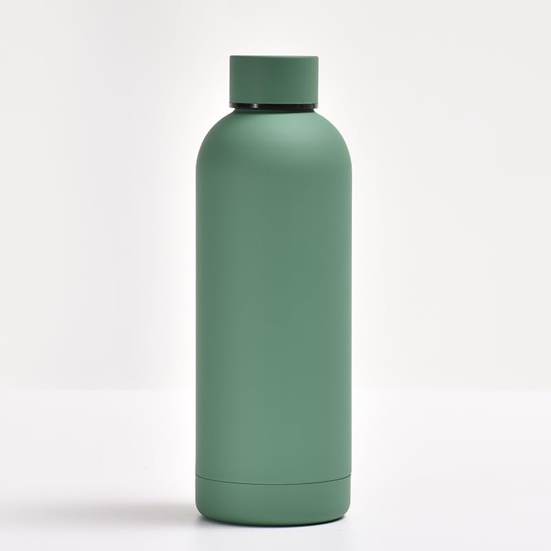 FAMKX 17Oz Stainless Steel Insulated Narrow Mouth Sports Water Bottle, Double Wall Cola Shape Thermos Vacuum Flask (500Ml, Navy) image number 6