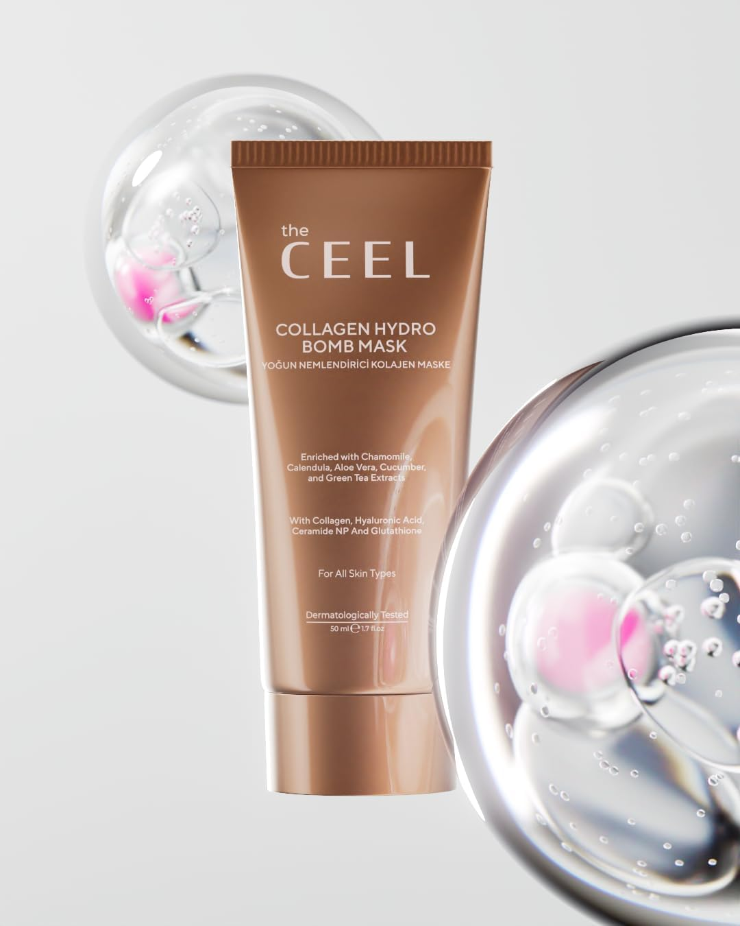 The Ceel Collagen Peel-Off Mask with Glutathione, Ceramide NP & Tea Tree &ndash; Night Wrapping Film Mask for Hydration, Firming & Radiance &ndash; Peel-Off Face Mask for All image number 3