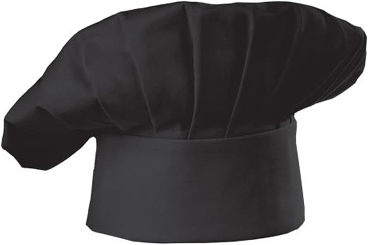 Hyzrz Chef Apron Hat Set, Chef Hat and Kitchen Adult Adjustable Baker Costume Apron for Men and Women Father'S Gift - Black image number 2
