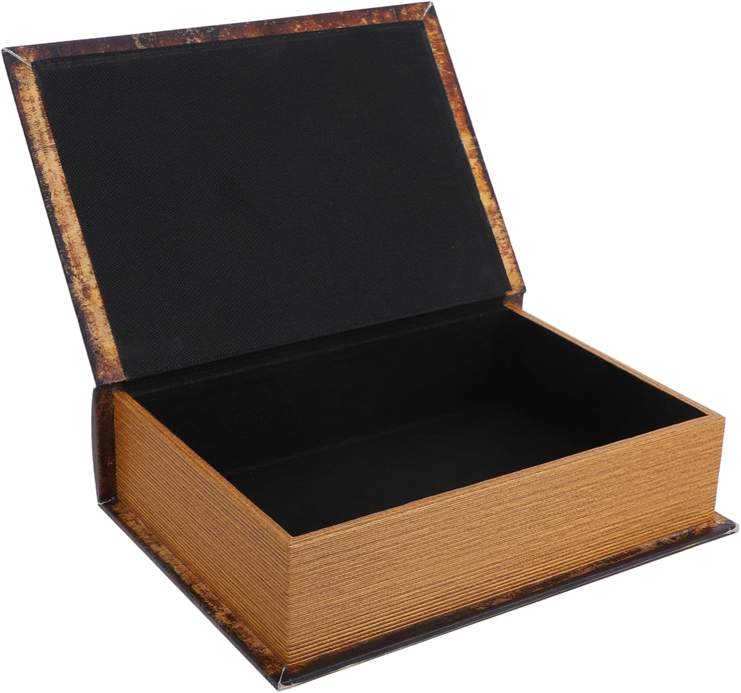 Antique Storage Box Book Shaped Fake Book Decorative Key Hiding Home Decor image number 3