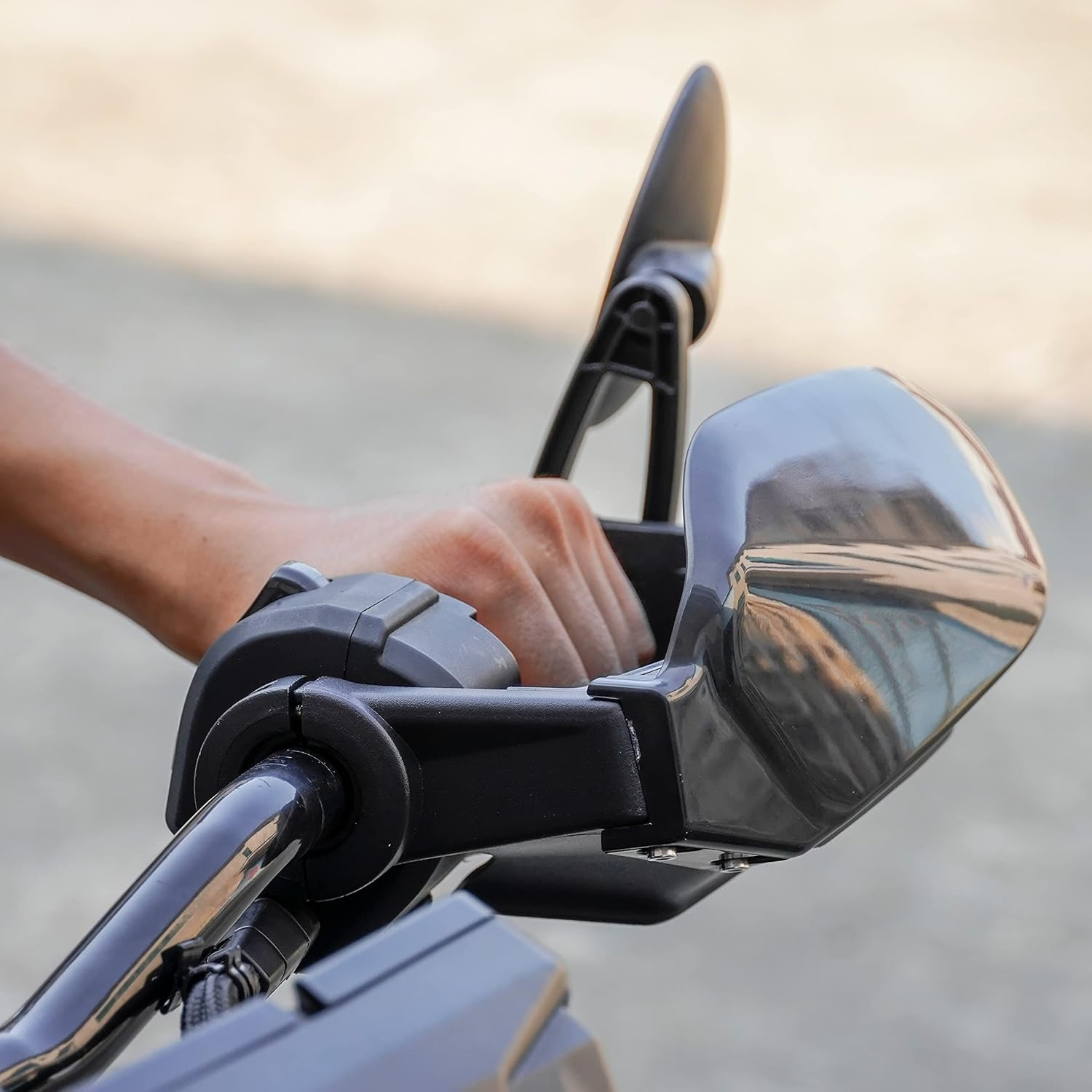 SAUTVS Black Handguards Protector Wind Deflector for Can Am Ryker, Plastic Hand Guards Air Deflector Kit for Can-Am Ryker 600 900 Sport Rally Edition All Models Accessories (2PCS, Replace #219400894) image number 1