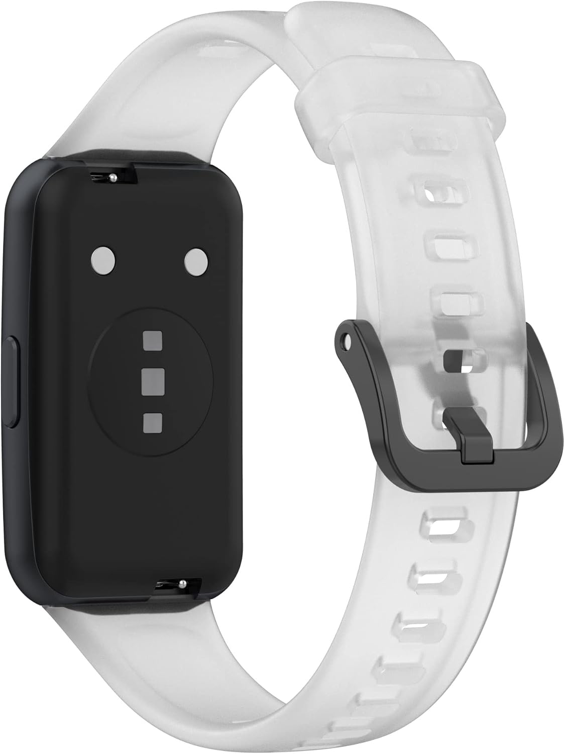 Watch Band Intended for Fitvii Slim Fitness Tracker Replacement Quick Release Wristband Sport Strap Intended for Fitvii HM08 Slim Fitness Tracker Bands Intended for Men Women (Black/Clear/Yellow) image number 6