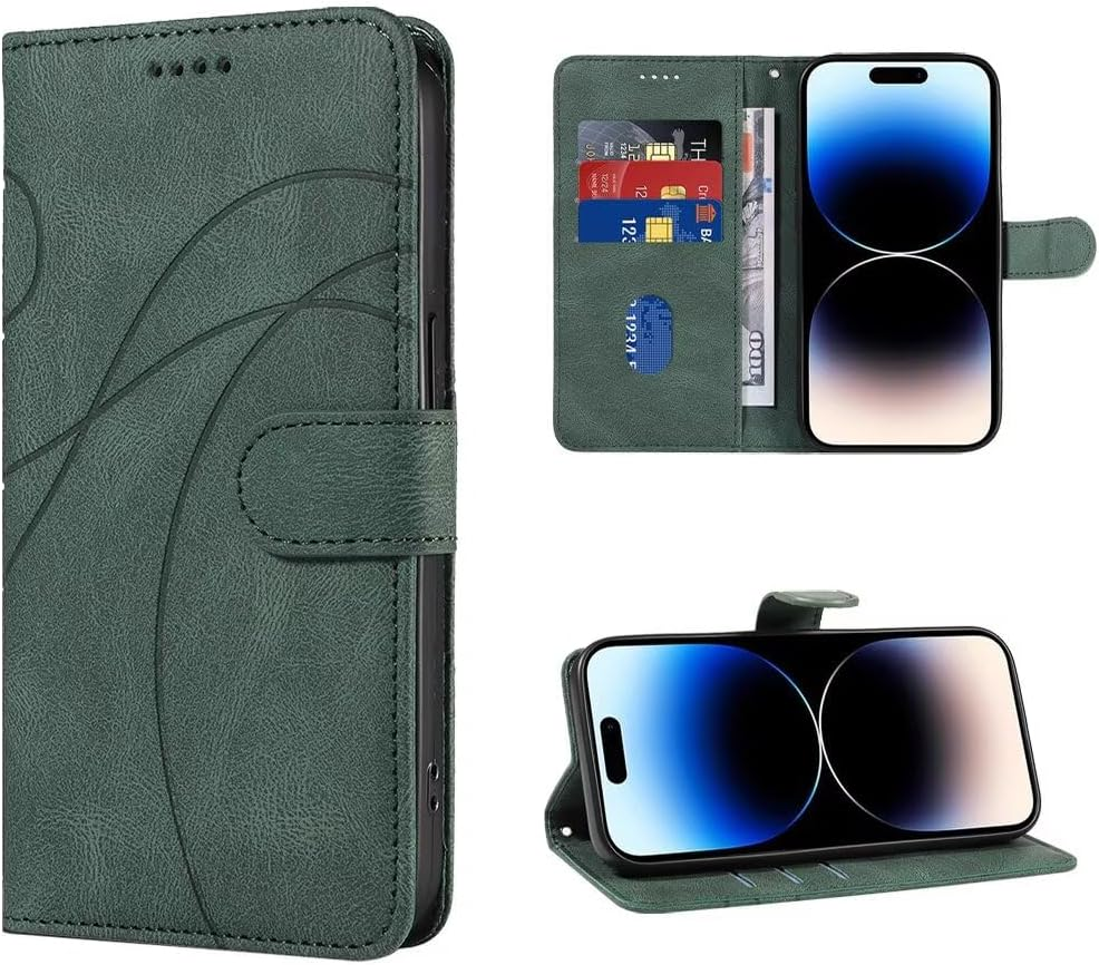 SEAHAI Leather Folio Case for Realme Note 70T, Premium PU Flip Wallet Protective Case, Shockproof Mobile Phone Case with Stand Function, Card Slot, RFID Protection, Magnetic - Blue