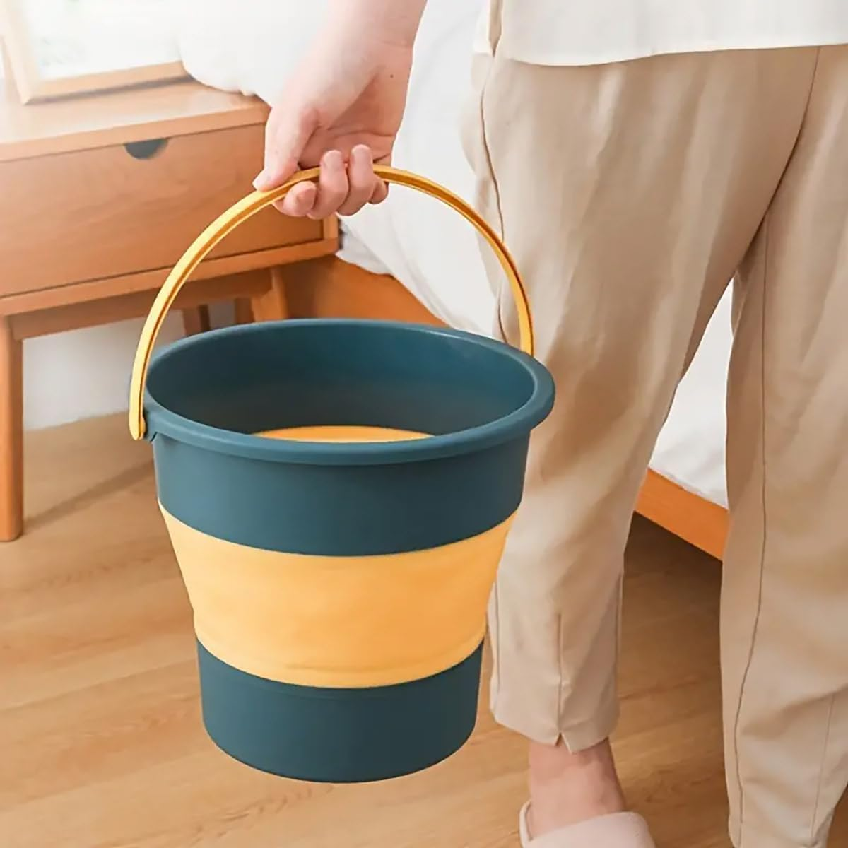 AIMALL Multifunctional Folding Bucket, Portable Telescopic Bucket for Car Washing, Fishing, and Household Use