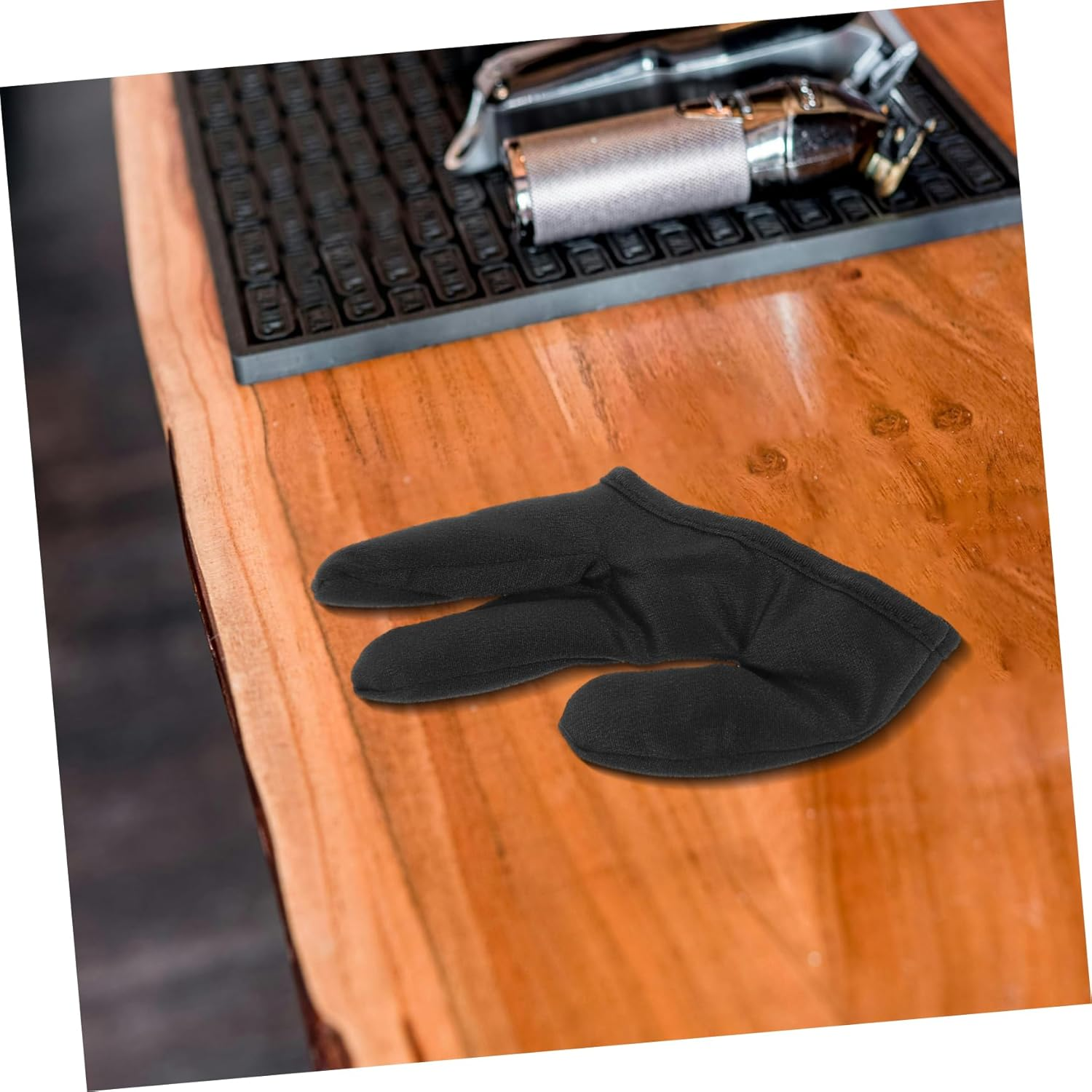 EXQUIMEUBLE Hair Styling Glove Heat Resistant Thermal Three Finger Design for Women Salon Home Use Hair Dyeing image number 3