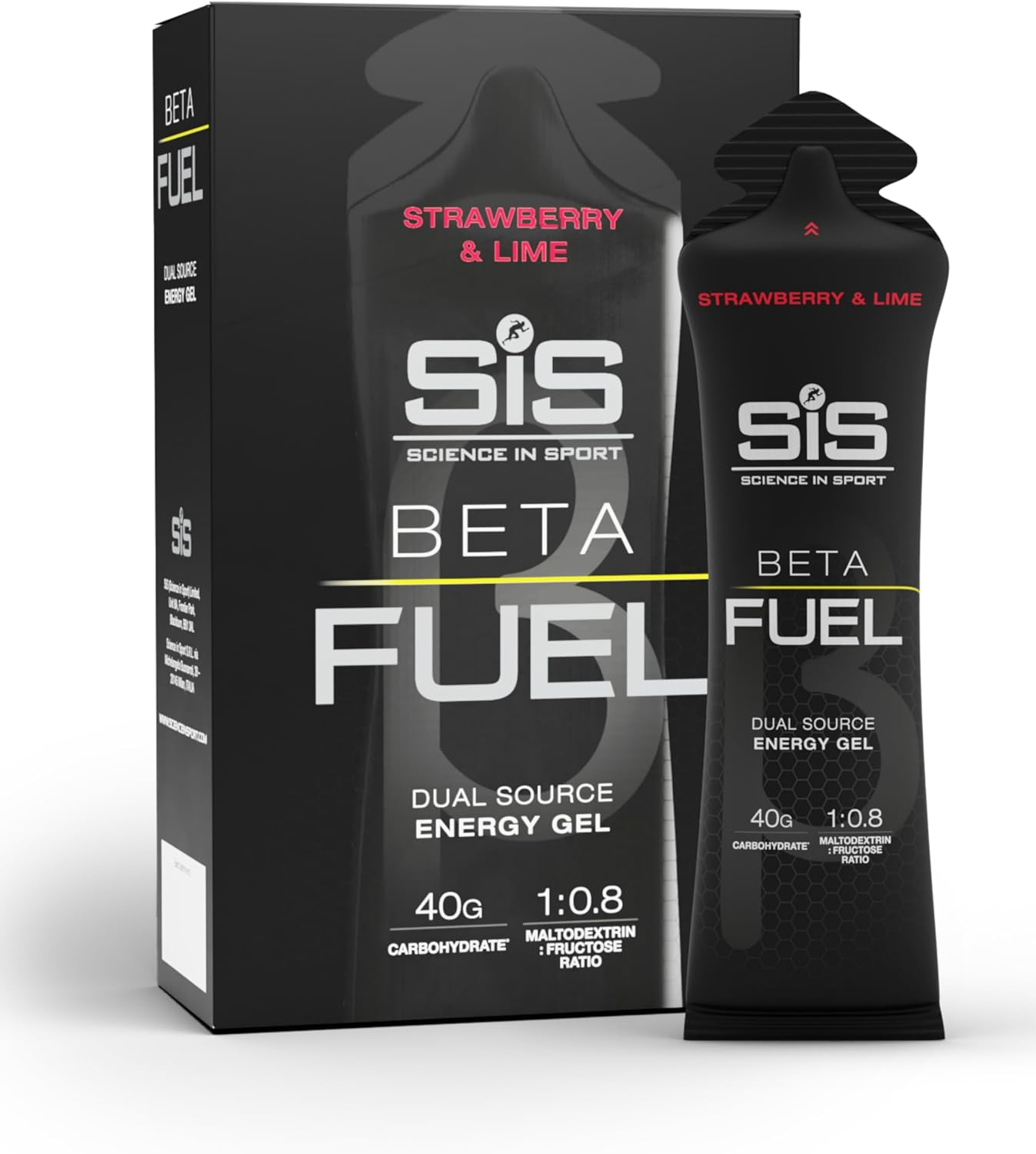 SIS Beta Fuel Dual Source Energy Gels - Fast Energy Fuel with Carbs for Endurance Running & Cycling - Strawberry & Lime Flavour, 60Ml, Pack of 6 image number 2