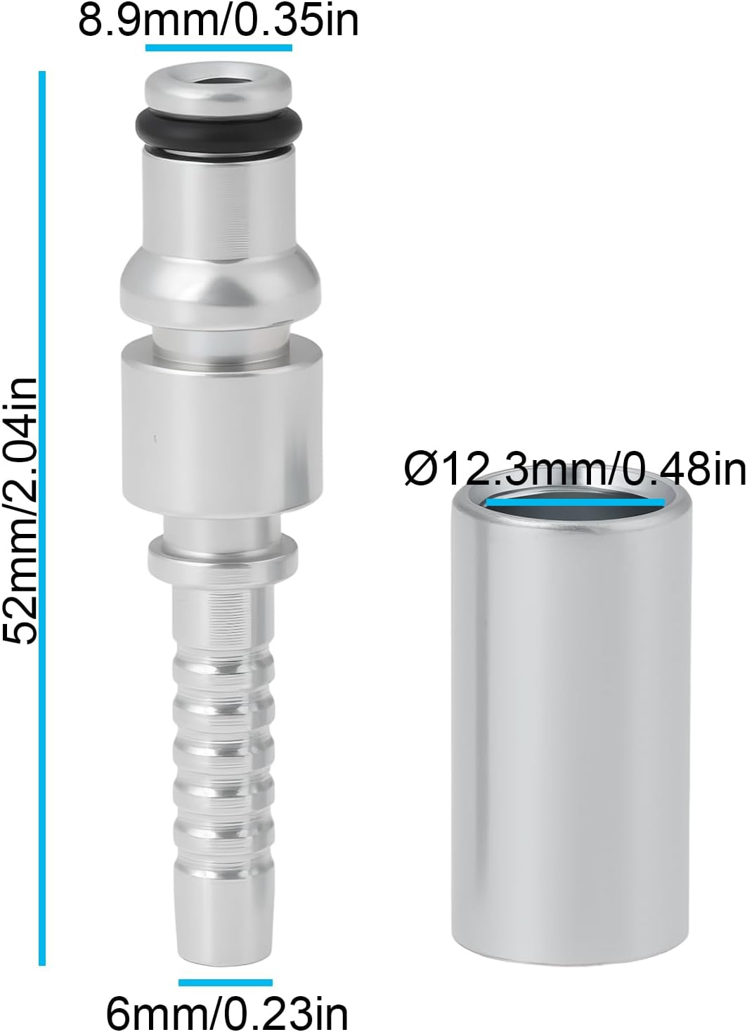 High Pressure Washer Hose Fitting Connector 8.9Mm Compatible with Karcher AR Repairing Adaptor image number 3