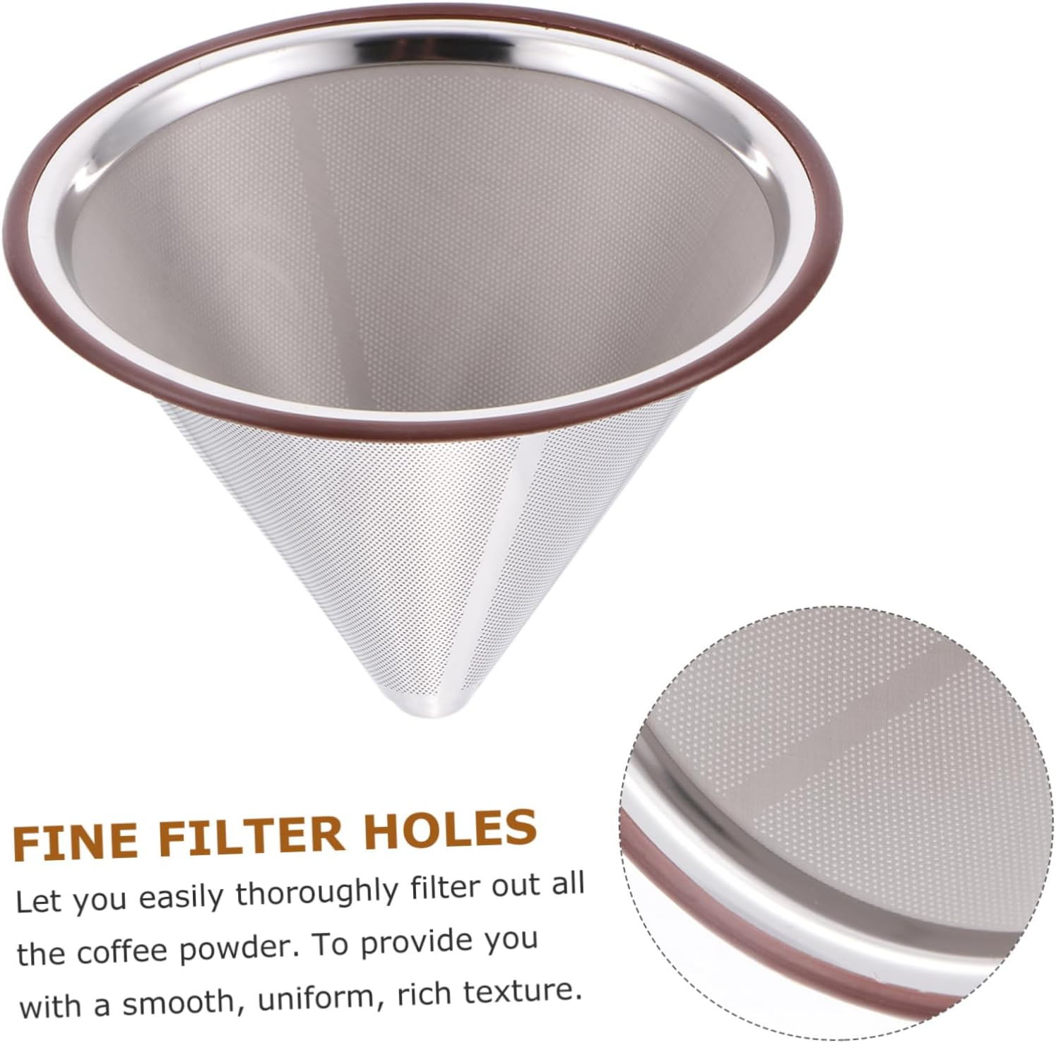 ARTIBETTER 2Pcs Stainless Steel Dripper Handheld Filter Cup for Tea Slag for Coffee Accessories and Espresso Brewing image number 1