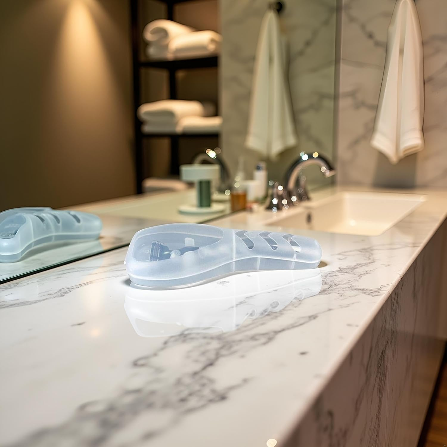 Transparent Portable Travel Men Manual Razor Protector Plastic Box Cover Container Storage Shaver Holder Protector Case Organizer, Shavers Men'S Electric Shaver Accessories image number 1