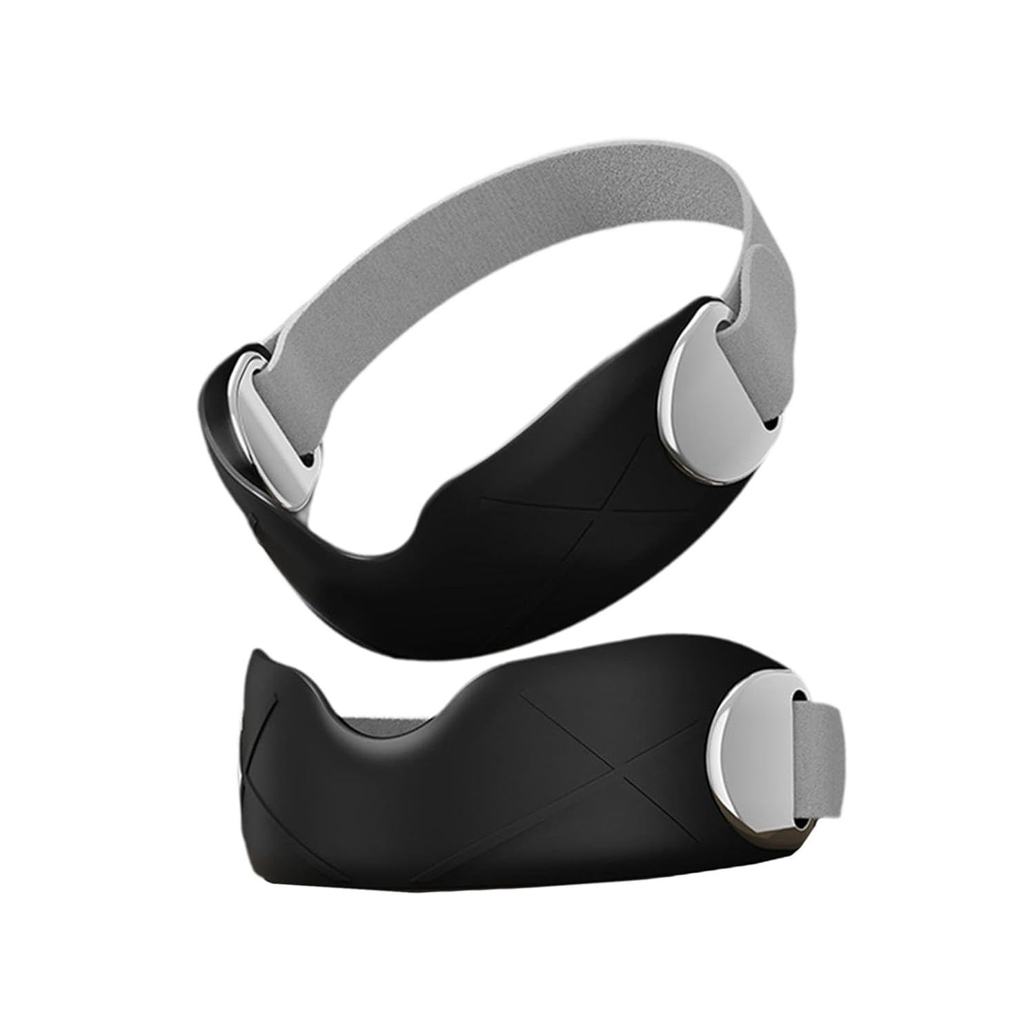 Perfk 2X Patella Knee Strap Sports Training Knee Brace Support Shock Absorption Breathable for Running Hiking Weightlifting, Grey