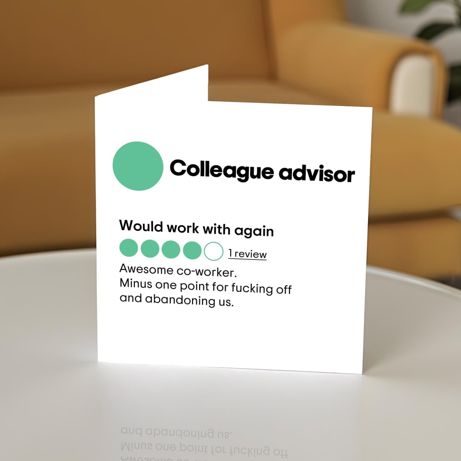 Leaving Card for Colleagues Women Men - Colleague Advisor - Good Luck in Your New Job Card, 145Mm Sorry Your Leaving Funny Congratulations Greeting Cards image number 2
