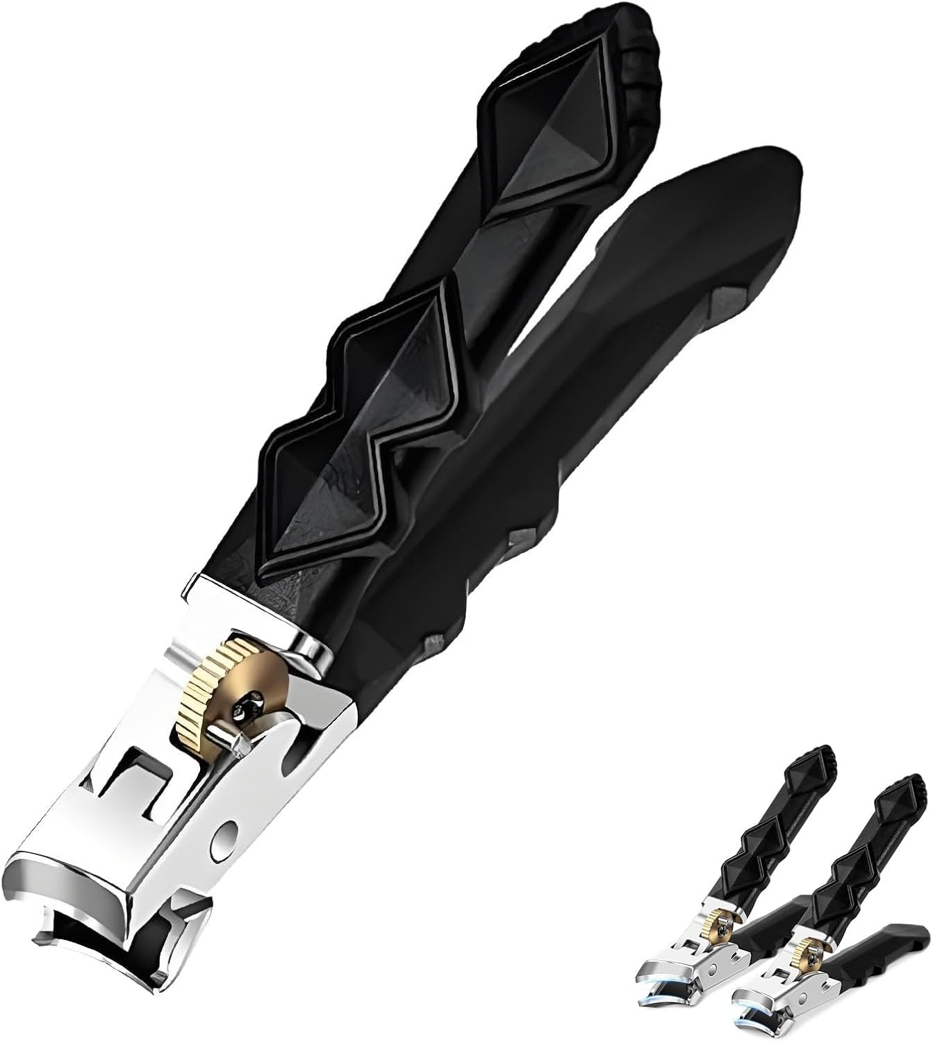 Zoerely Orthoclip, Funfany Orthoclip, Vianys Orthoclip, Double Configuration of Oblique and Flat Mouth, Stainless Steel Nail Clippers with Safety Lock for Thick Nails(Oblique Mouth*2)