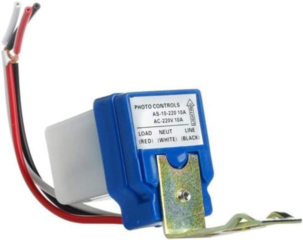 Photocell Sensor Switch, Waterproof Light Control Sensor, Automatic On/Off for Porch Light, Garden Light, Street Light (12V)