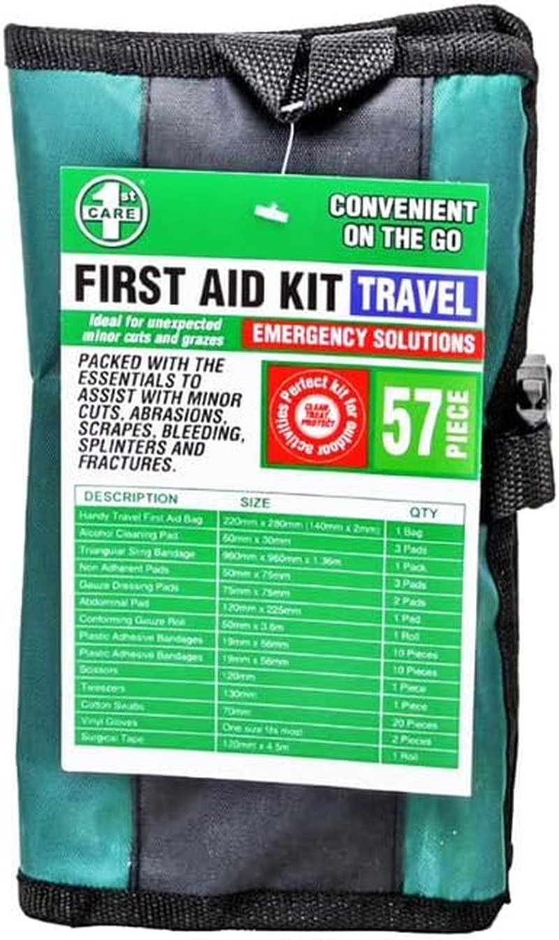 [57PCE] 1St Care Essential First Aid Travel Kit Compact for Car Camping Picnics image number 2