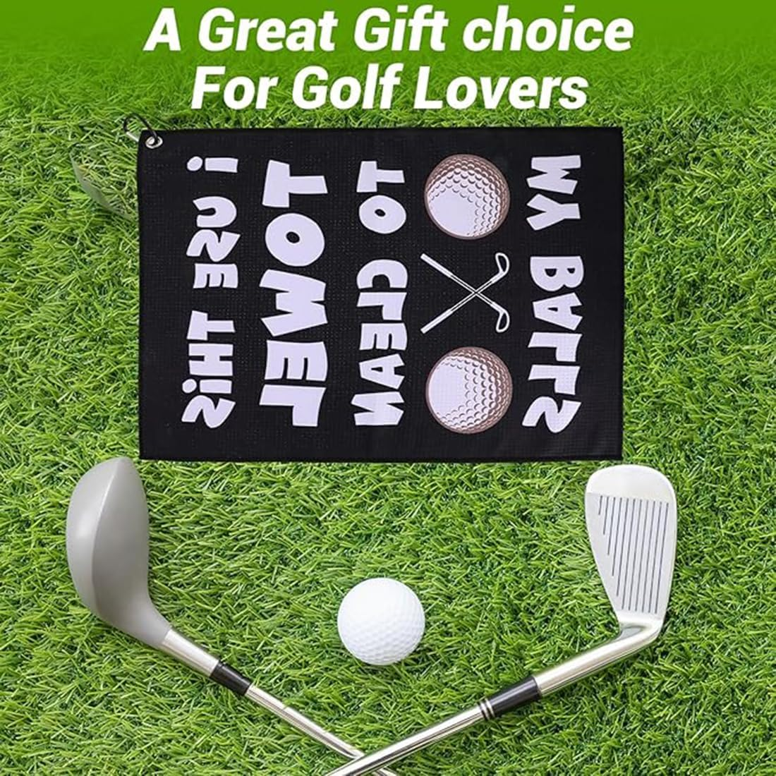 Microfiber Golf Towel, Funny Golf Towel Set with Club Groove Cleaner Brush, Golf Accessories Golf Equipment Funny Gifts for Men Women Golf Lovers image number 3