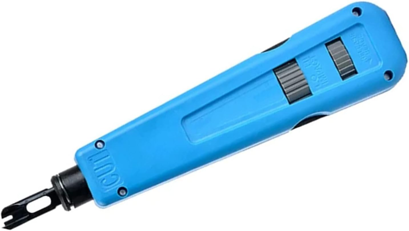 Punch down Tool, Multifunctional Network Terminal Insertion Tool, High Speed Steel Impact Cable Punch with Impulse Adjustment Button for Network and Wire Cable Connection image number 1