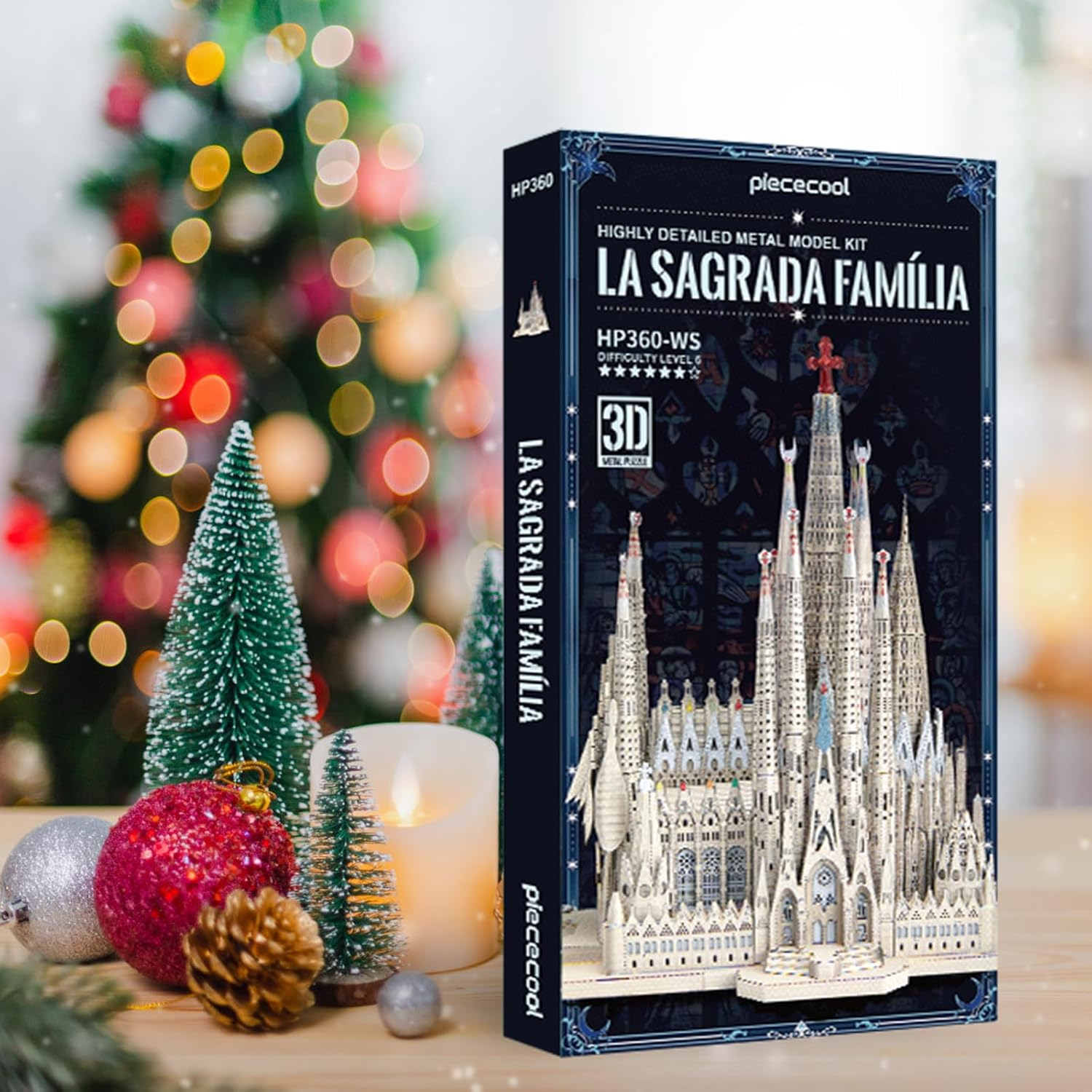 Piececool 3D Metal Puzzles for Adults and Teens, La Sagrada Fam&iacute;lia Metal Model Kit, Challenge Spanish Cathedral Brain Teaser Architecture Building Blocks Puzzle, 450 Pcs image number 5