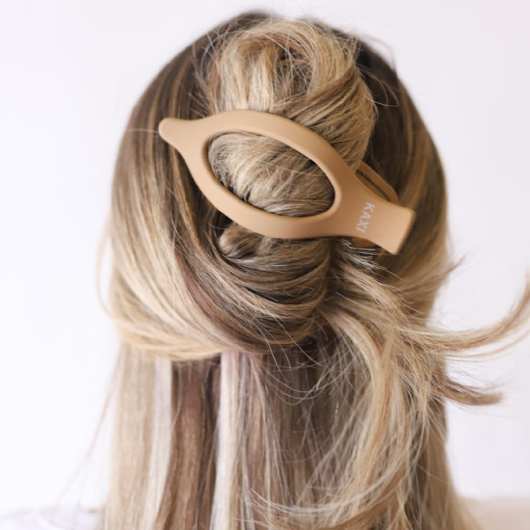 KAXI Lay down 2.0 Hair Clip Claw, Perfect for Thick & Thin Hair, Strong Durable Hair Clip (Sky Blue) - Bone image number 2