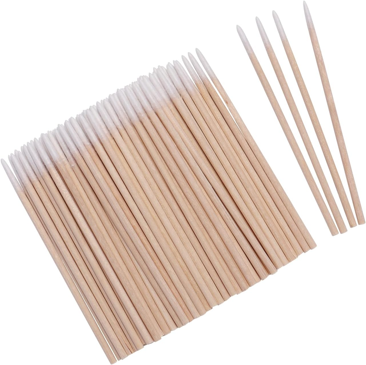 1200Pcs Nails Wood Cotton Swab Cleaning 7Cm Microbrush Eyelash Sticks Buds Tip Ear Toothpick Makeup Eyebrow Sticks Glue Removing Tattoo Makeup Cosmetics image number 1