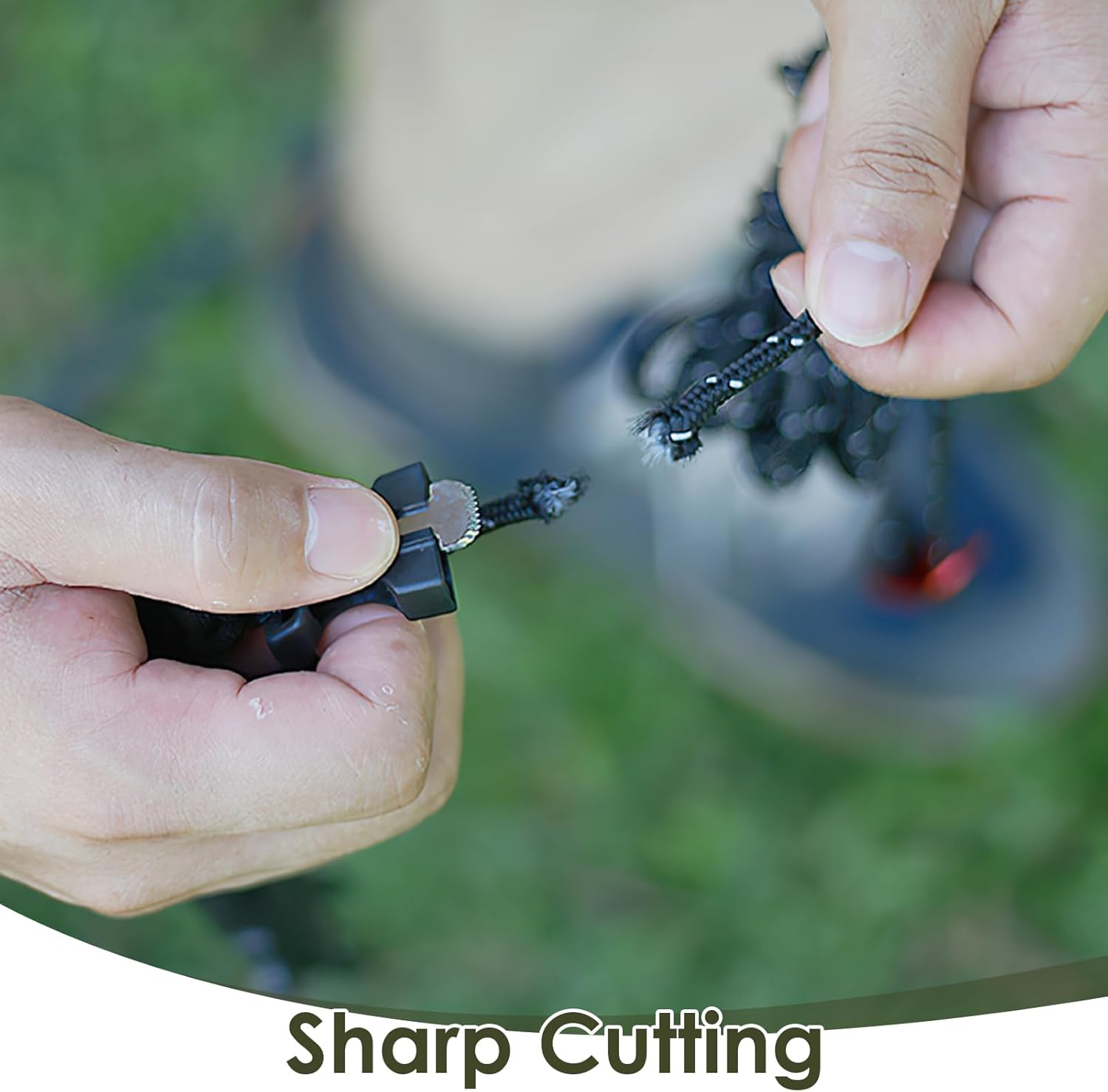 3 Pcs Adjustable Paracord Bracelets Kit - Ourtdoor Survival Bracelets with Fire Starter, Loud Whistle & Precision Compass, Durable & Lightweight for Camping, Hiking, Hunting (Black, Army Green & Camo) image number 2