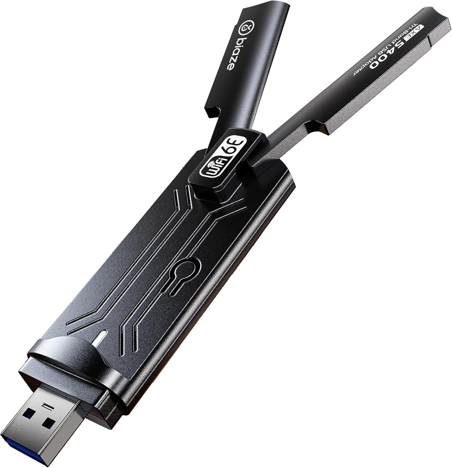 Wireless Wifi 6E Adapter 5400Mbps USB 3.0 - Dual Band Gaming Wifi Adapter for PC & Laptop, Plug and Play Wifi 6E Network Card with External Antenna image number 5