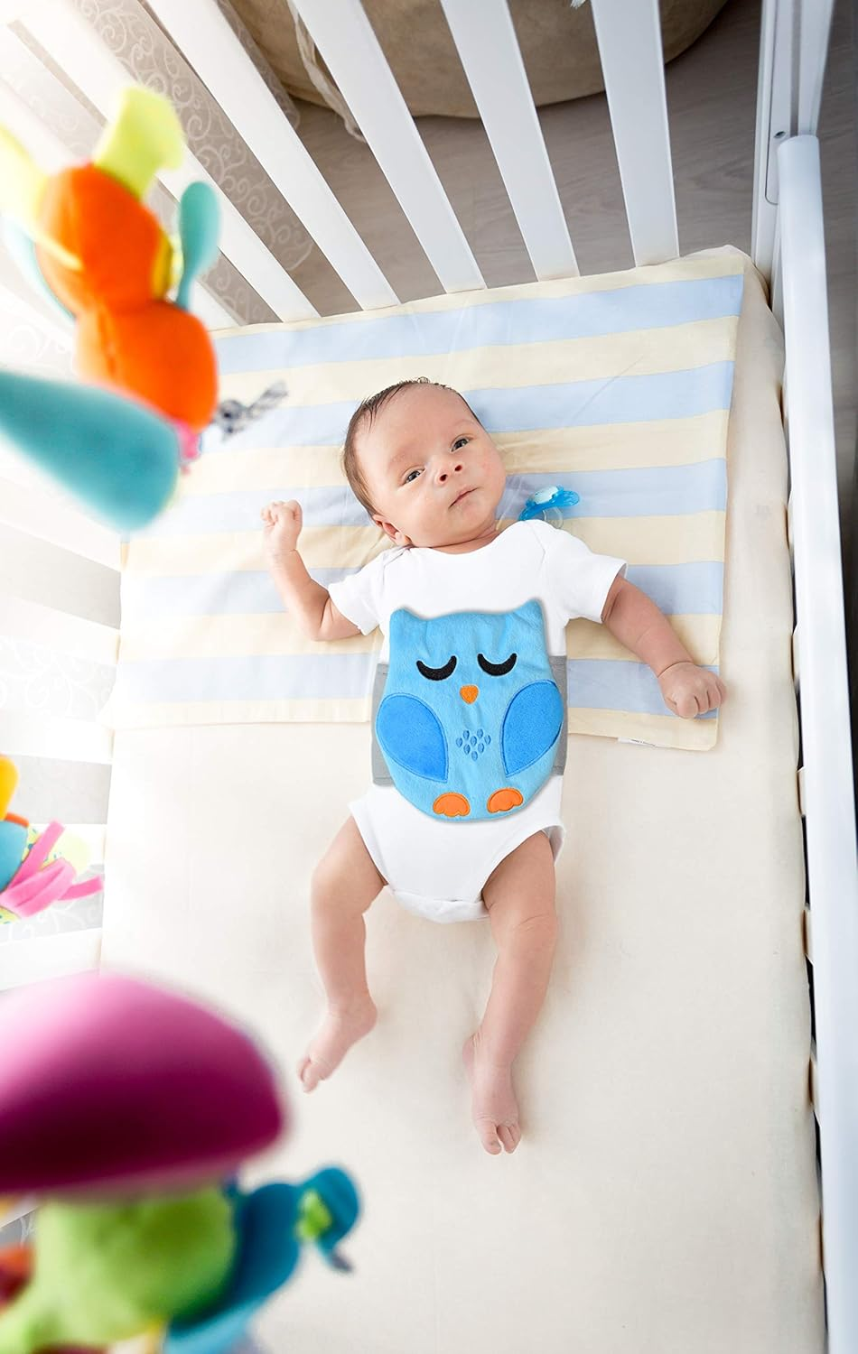 Baby Colic, Gas and Upset Stomach Relief &ndash; Belly Hugger &ndash; a Soothing Warmth Combined with Gentle Compression (Blue) image number 4