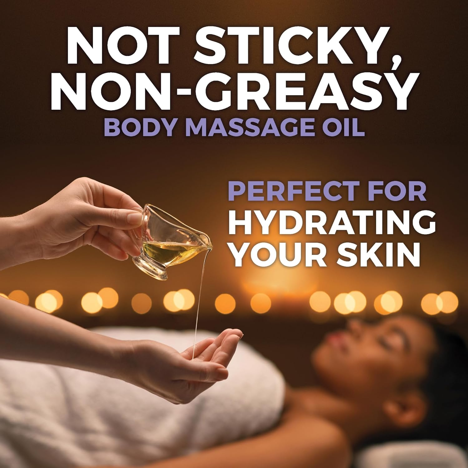 Organic Massage Oil with Lavender Scent (8 Fl. Oz.) - Non-Greasy Lavender Body Oil with Mess-Free Pump, Perfect for Sleep and Relaxation, Certified Organic and Non-Gmo, 237 Ml image number 6