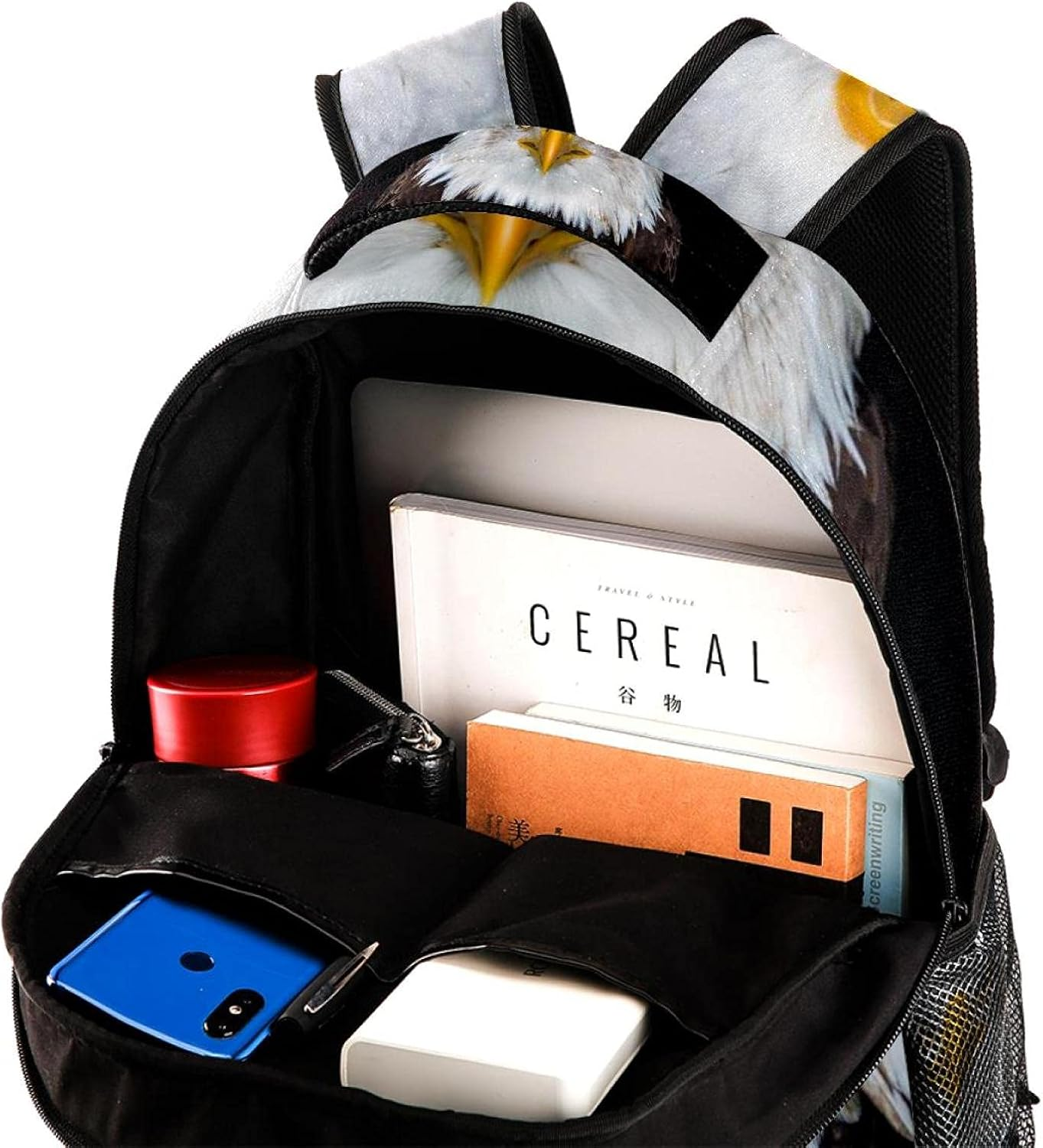 Bald Eagle Backpack Students Shoulder Bags Travel Bag College School Tote Backpacks image number 4