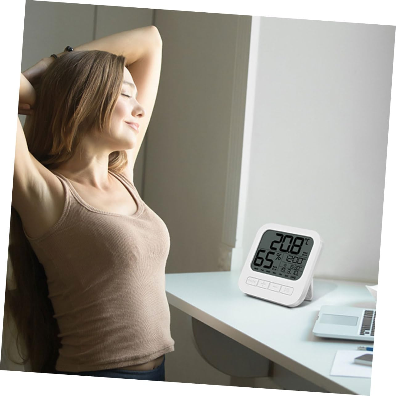 DECHOUS Digital Indoor Hygrometer High Accuracy Humidity Meter, Wall-Mountable Electronic Temperature and Humidity Monitor for Home and Baby Room image number 6