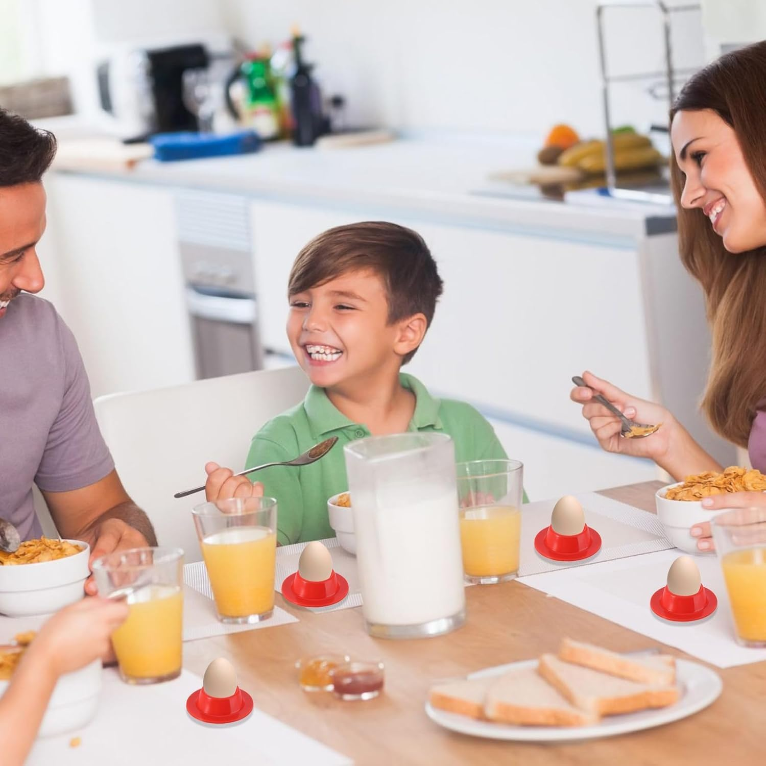 WADY 6PCS Silicone Egg Holder, Silicone Egg Cup Egg Stand Tray for Boiled Eggs, 8.6Cm Colorful Egg Cups,Egg Cup,Egg Cups for Boiled Eggs, Colorful Egg Cups for Breakfast Kitchen Outdoor Camping Kids image number 1