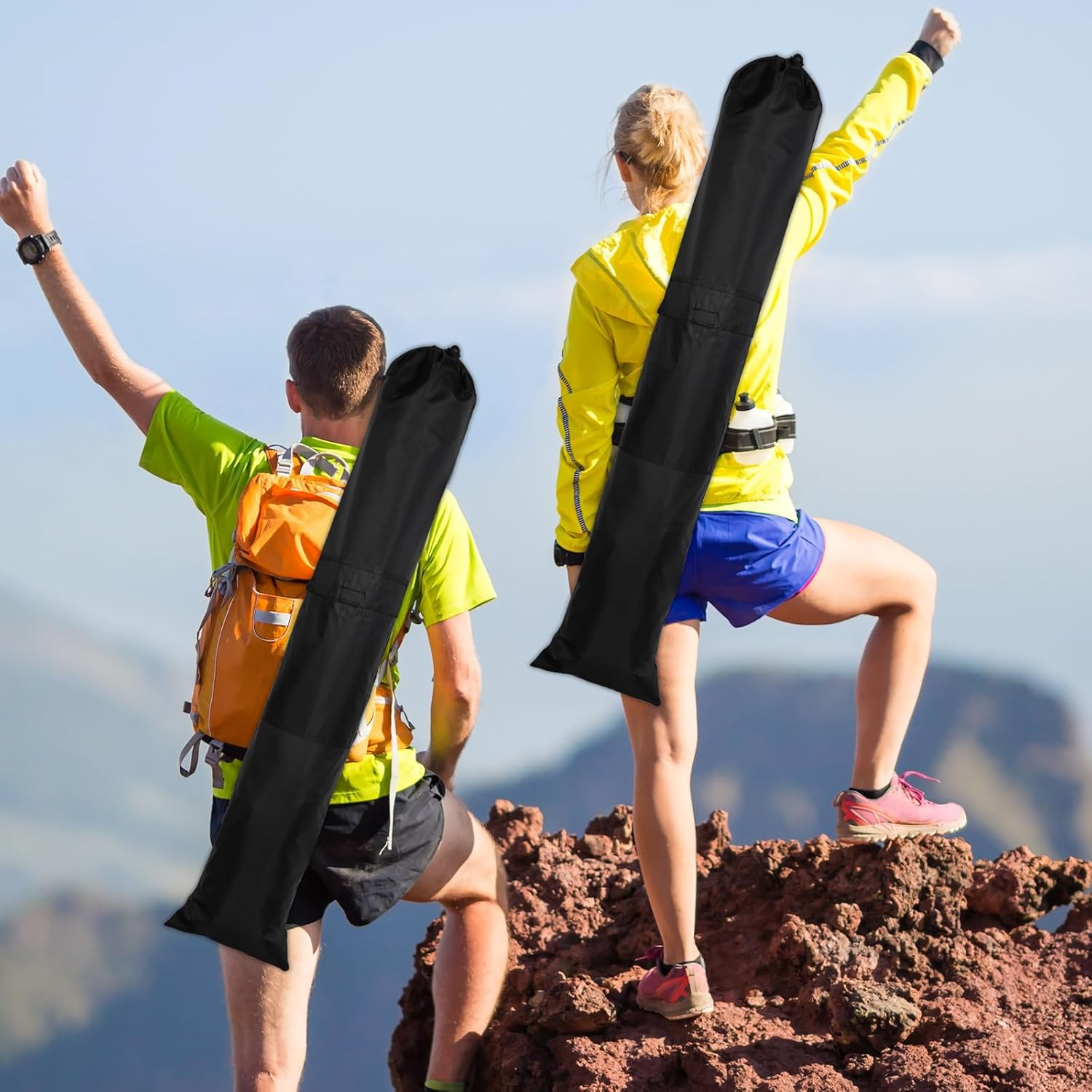 PEUTIER 6Pcs 43X9In Camp Chair Replacement Bag, Foldable Folding Chair Storage Bag with Carrying Strap & 2 Pockets Portable Camping Chair Bag for Outdoor Travel (Chair Is Not Included) image number 4