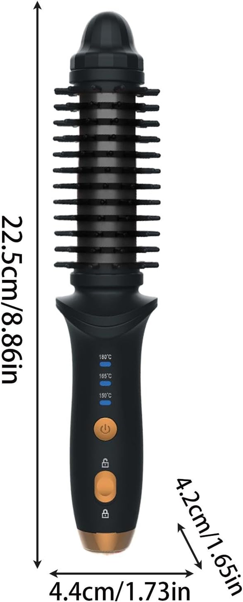 Curling Iron Wand - Cordless Heated Styling Brush | Rechargeable round Curling Tool with Nylon Bristles, Portable Electric Hair Styler for Effortless Waves & Volume at Home or Travel image number 2