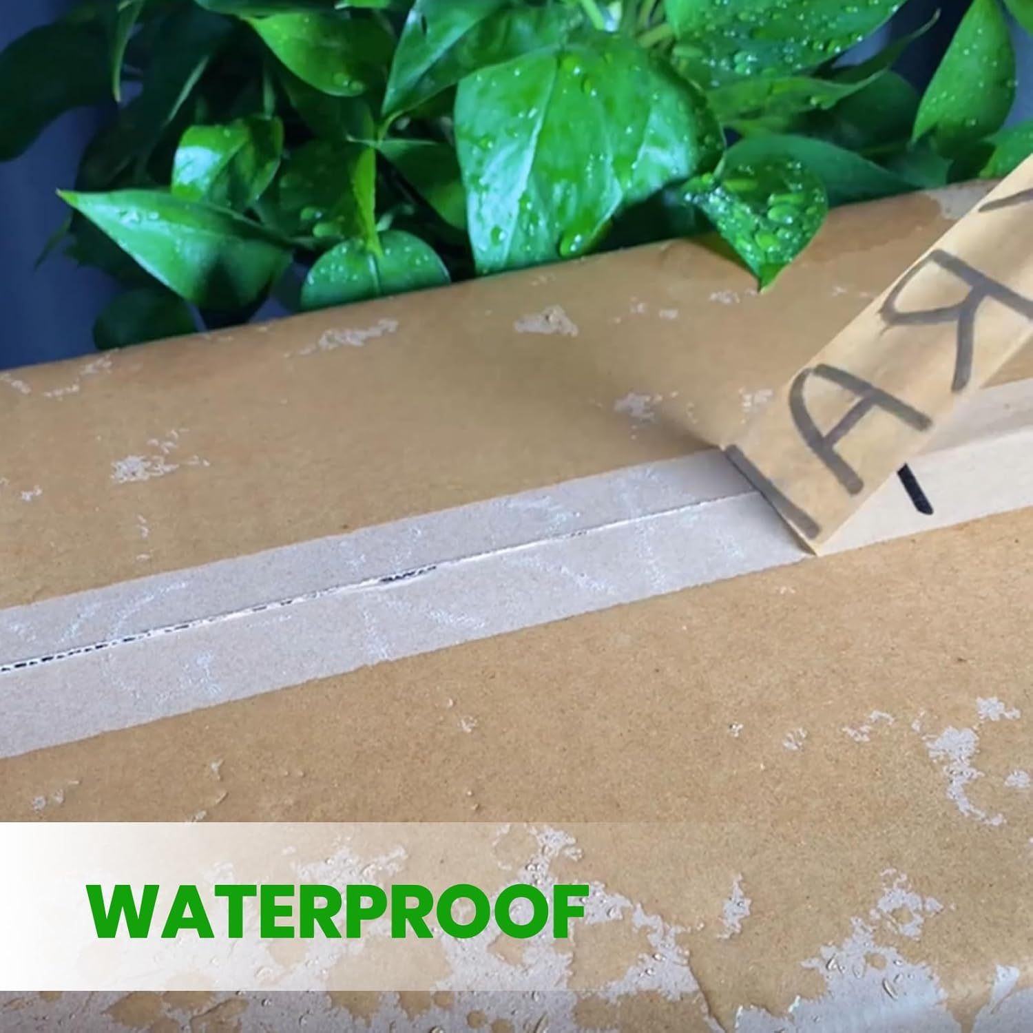 ADHES Heavy Duty Paper Packing Tape Kraft Paper Tape, Eco Friendly & Biodegradable, Writable & Uncoated Brown Packing Tape for Masking, Sealing, and Packaging Use, 50Mm X 40M, 3Rolls image number 6