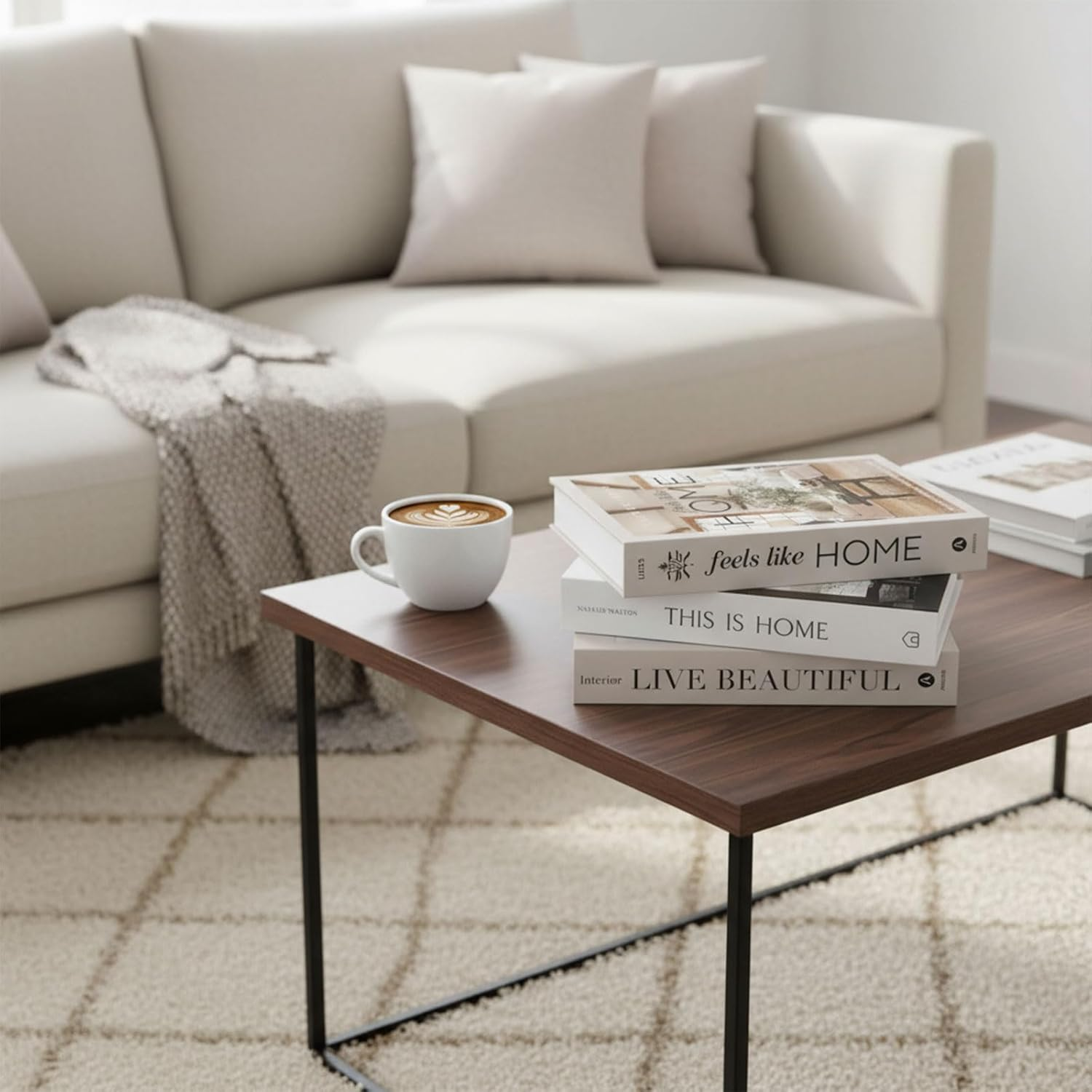 Set of 3 Decorative Coffee Table Books, Home Decor Storage Box Faux Book Accessories, Modern Home Decorative Accessories for Living Room, 10.4"X6.7"X1.6" image number 4