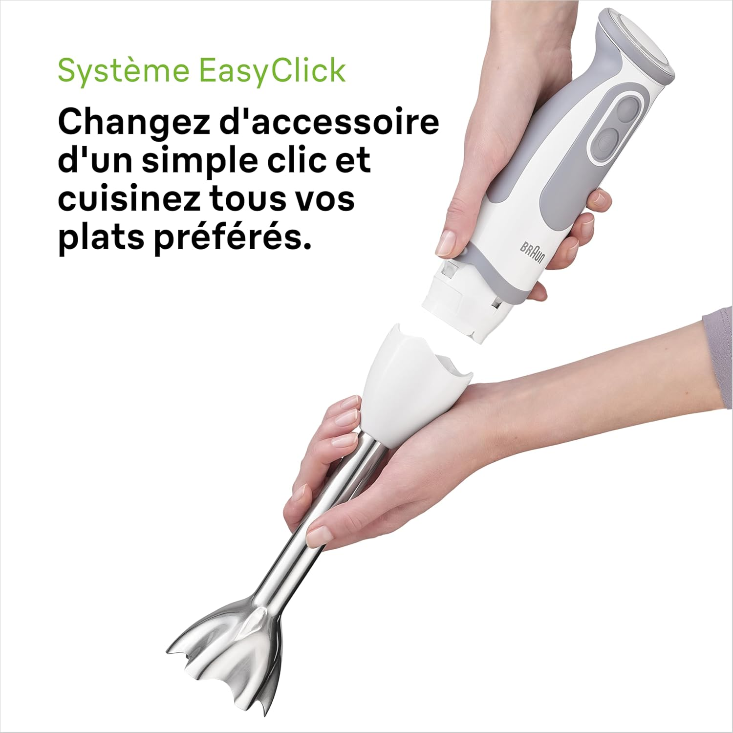 Braun House Hold Mq5200 Hand Blender, Plastic, White/Grey image number 5