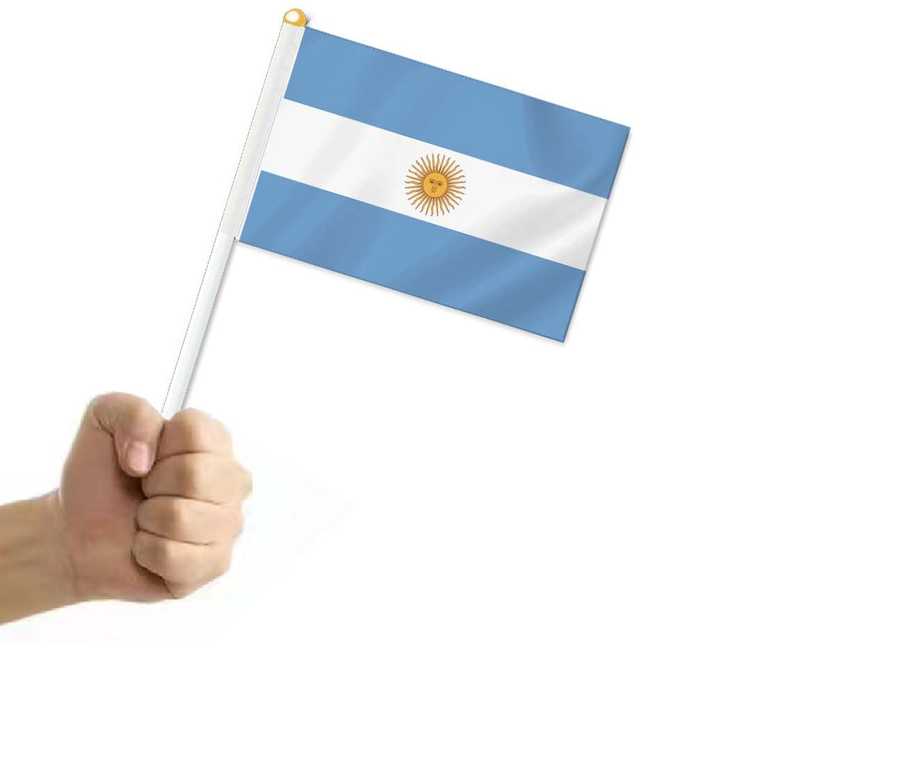 10 PCS Argentina Handheld Small Flag, Argentinians Hand Held Mini Decor Decoration Banner image number 3