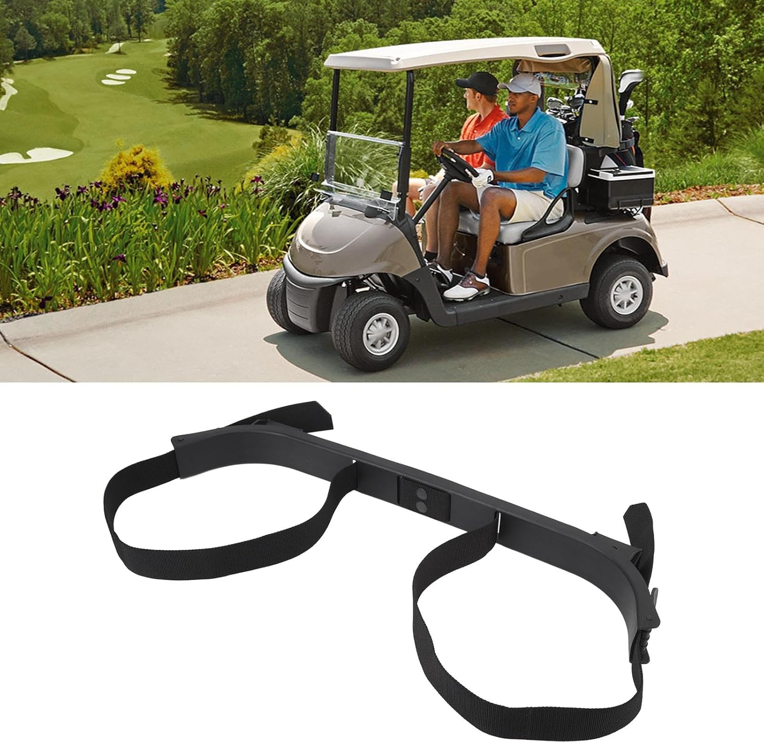 Cart Bag Rack Retainer Strap, 71856 G01 Rear Seat Bag Holder Replacement, Space Saving Bag Holder Strap Bracket Rack Assembly for EZGO Medalist TXT DCS PDS image number 6