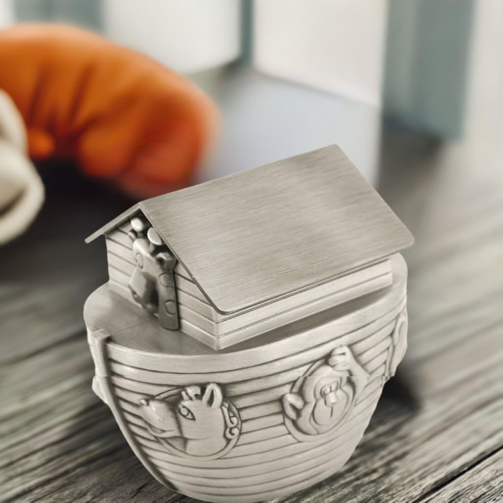 Baby Money Box Pewter Silver Gift Christening Newborn Shower Keepsake Present image number 2