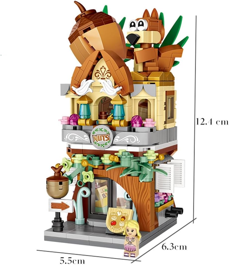 LOZ Building Blocks Educational Toy Modern Street View Architecture Model Nuts Store Houses Model Building Compatible with  Creator