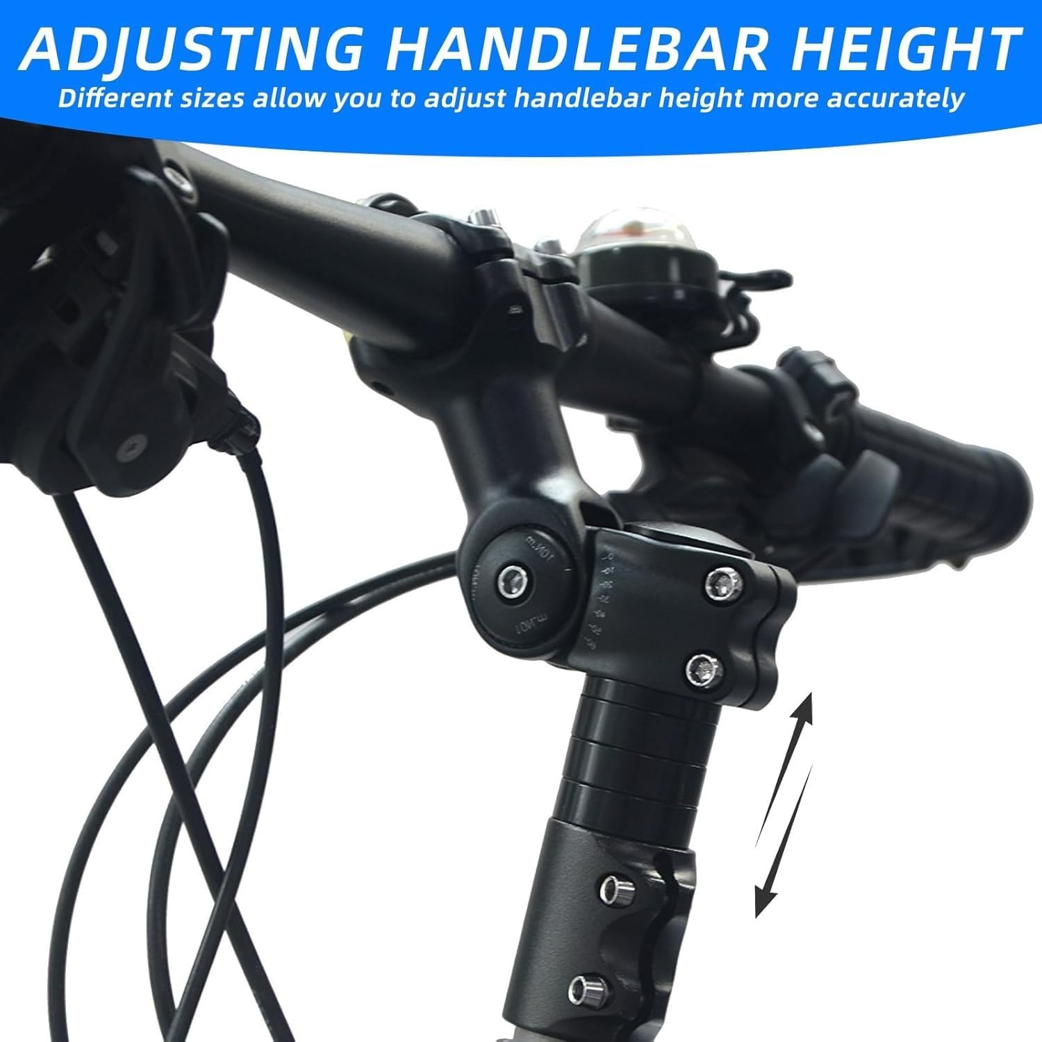 8PCS Bicycle Headset Spacers, Black Aluminium Stem Spacer Ring(5Mm/10Mm/15Mm/20Mm image number 4