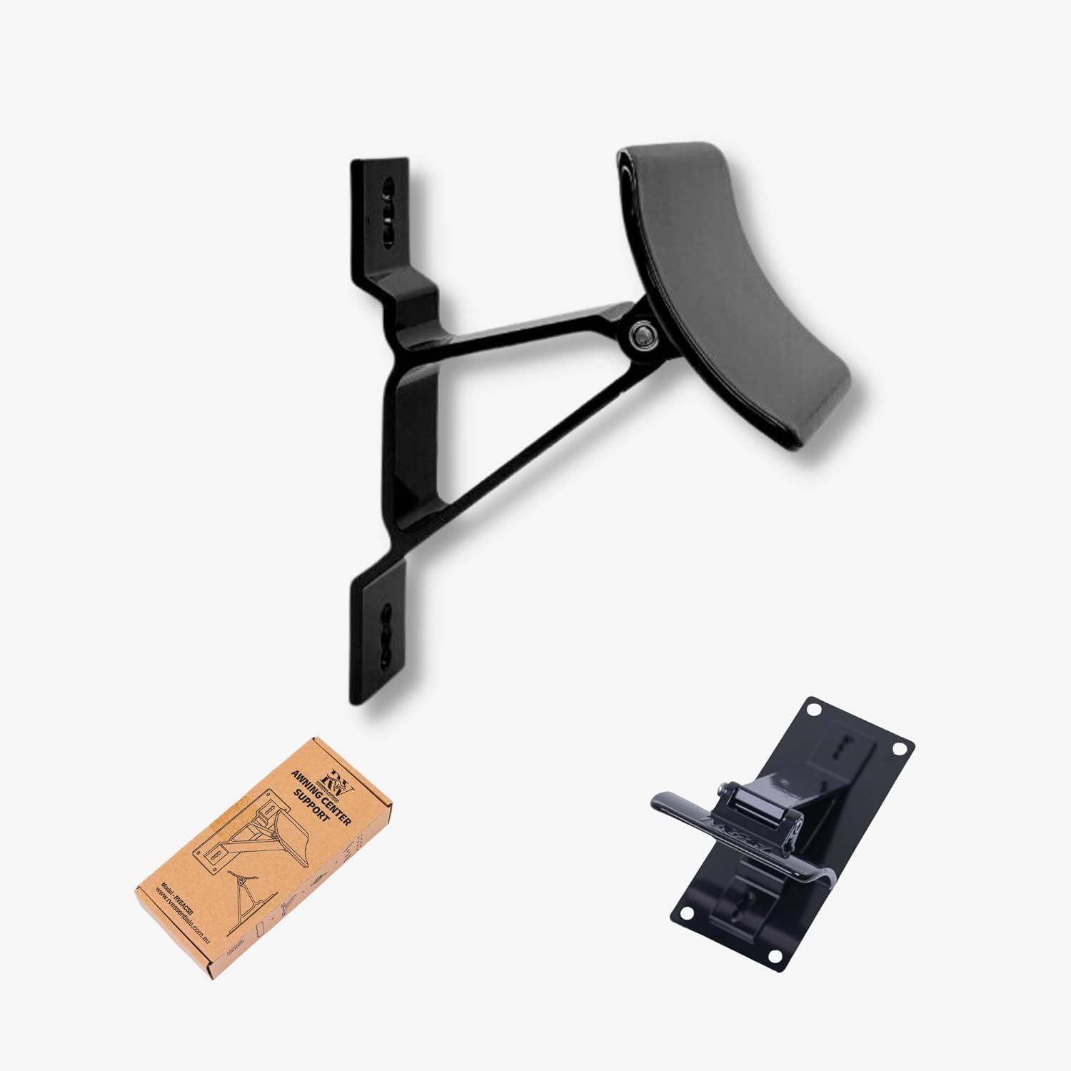 RV Awning Support RV Awning Center Support Roller Cradle Support for RV Camper Awning - Black image number 1