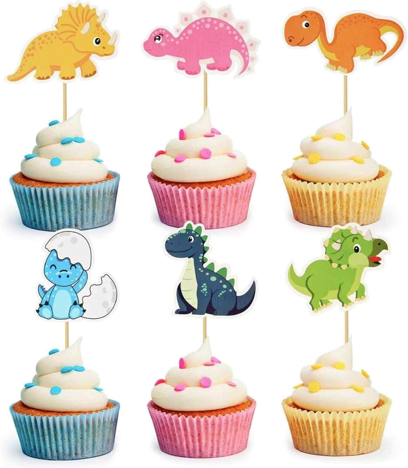 Monster Truck Car Cupcake Toppers, 24Pcs Racing Race Car Cupcake Toppers Fighting Picks for Racing Sports Racecar Theme Birthday Party Cake Supplies Decorations